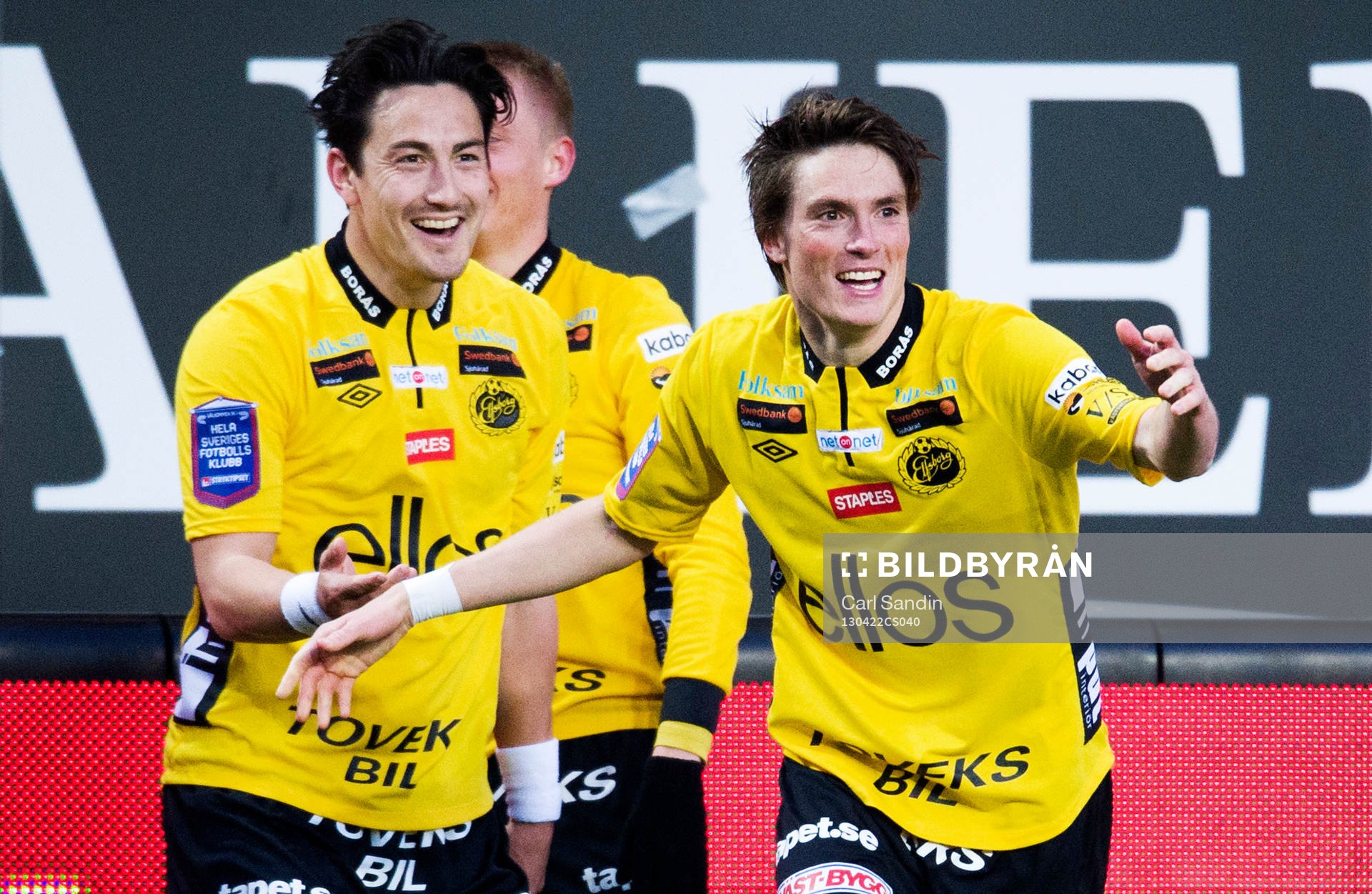 Stefan Ishizaki och Lasse Nilsson, Elfsborg, jublar