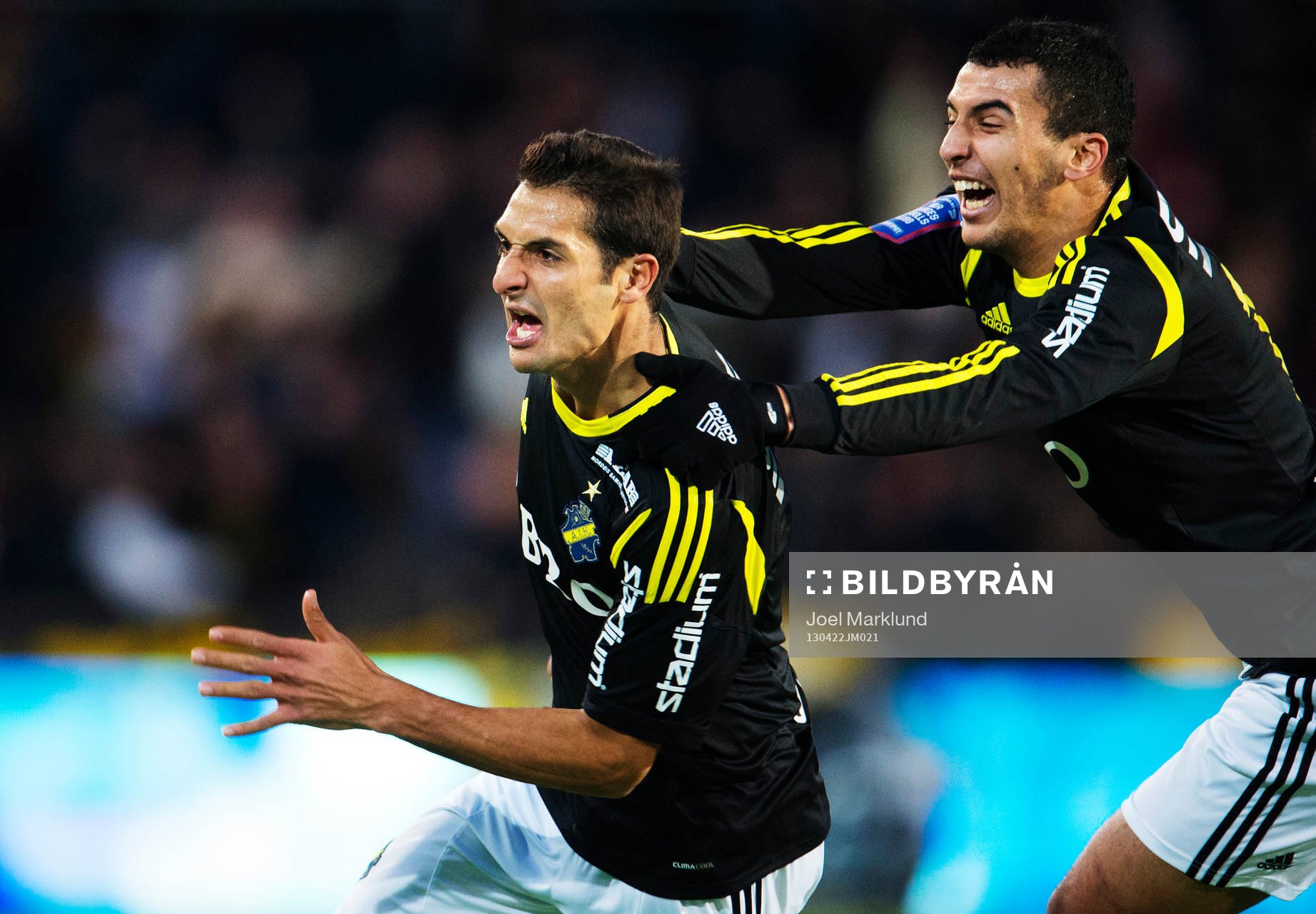 Celso Borges och Nabil Bahoui, AIK, jublar