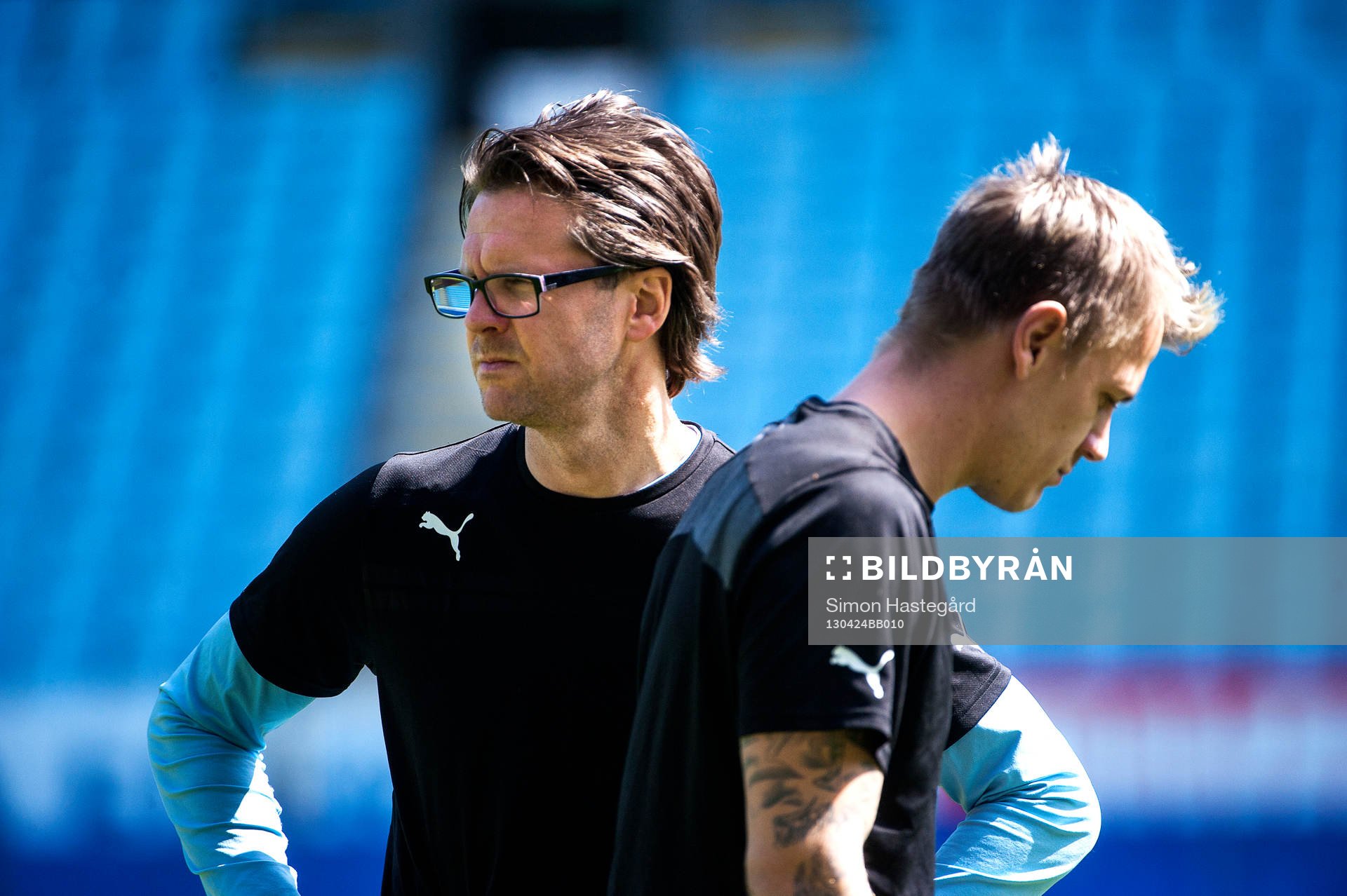 Rikard Norling, tränare Malmö FF och Johan Dahlin,