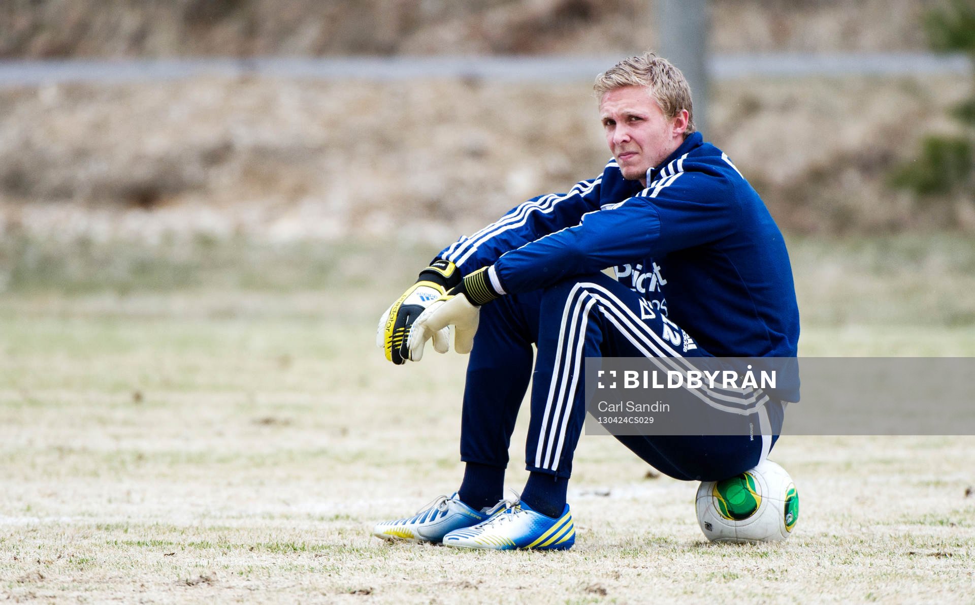 Marcus Sandberg, målvakt, IFK Göteborg, sitter och vilar