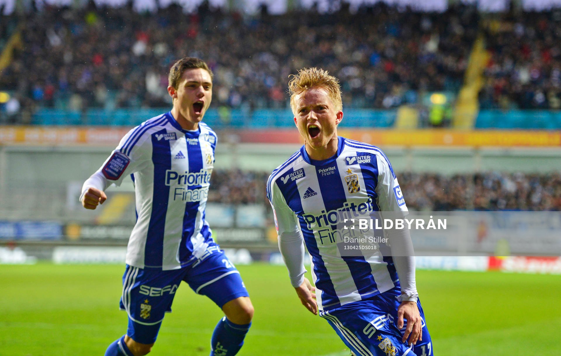 Fotboll, Allsvenskan, IFK Göteborg - Malmö FF: Sam Larsson, IFK Göteborg, jublar efter att han kvitterat i matchens sista sekunder.