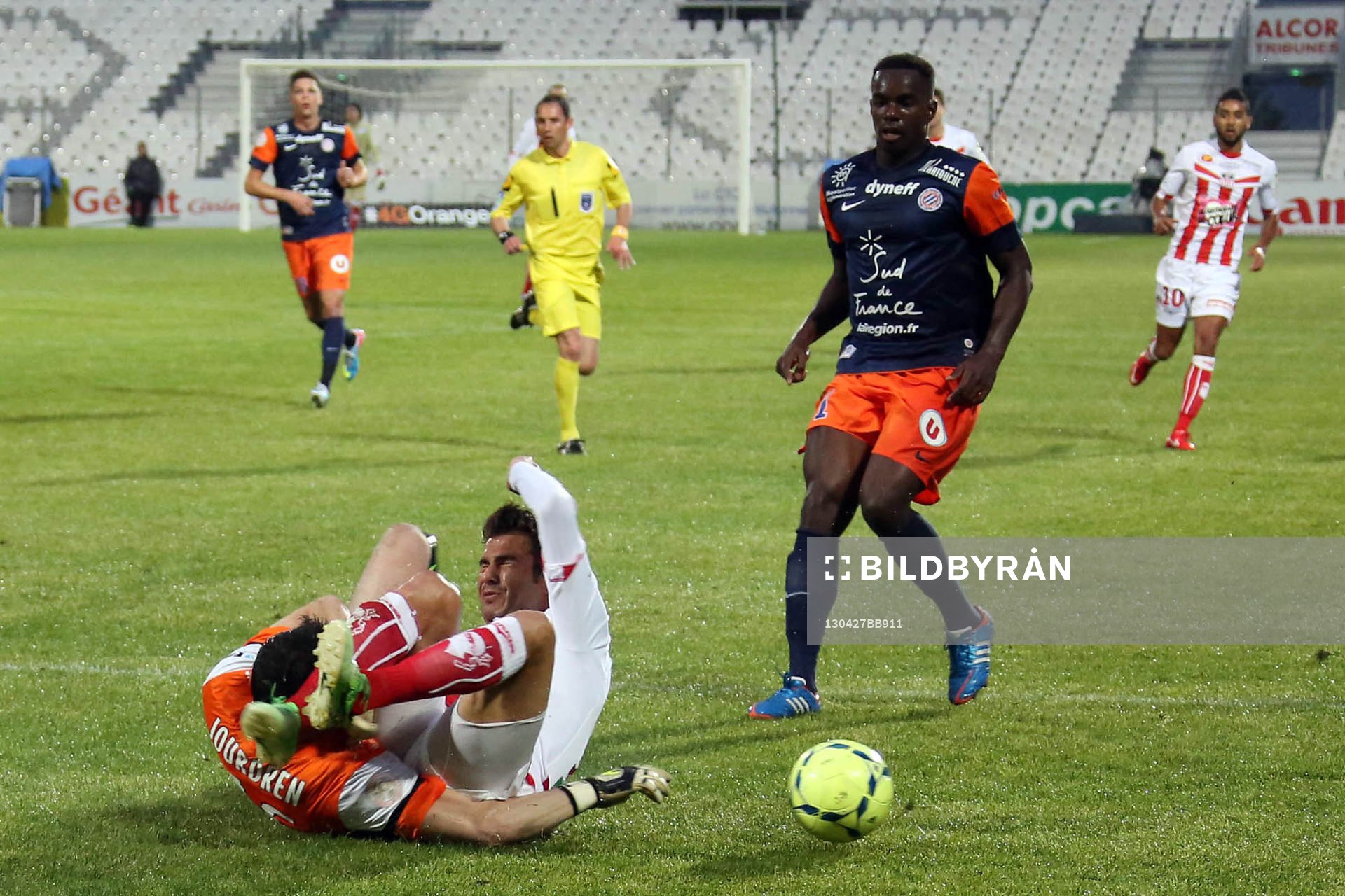Blessure Geoffrey JOURDREN - 27.04.2013 - Ajaccio /