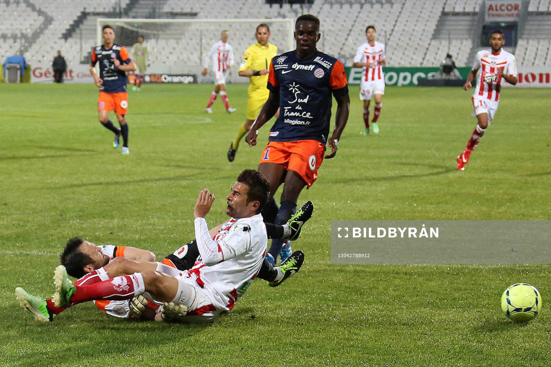 Blessure Geoffrey JOURDREN - 27.04.2013 - Ajaccio /