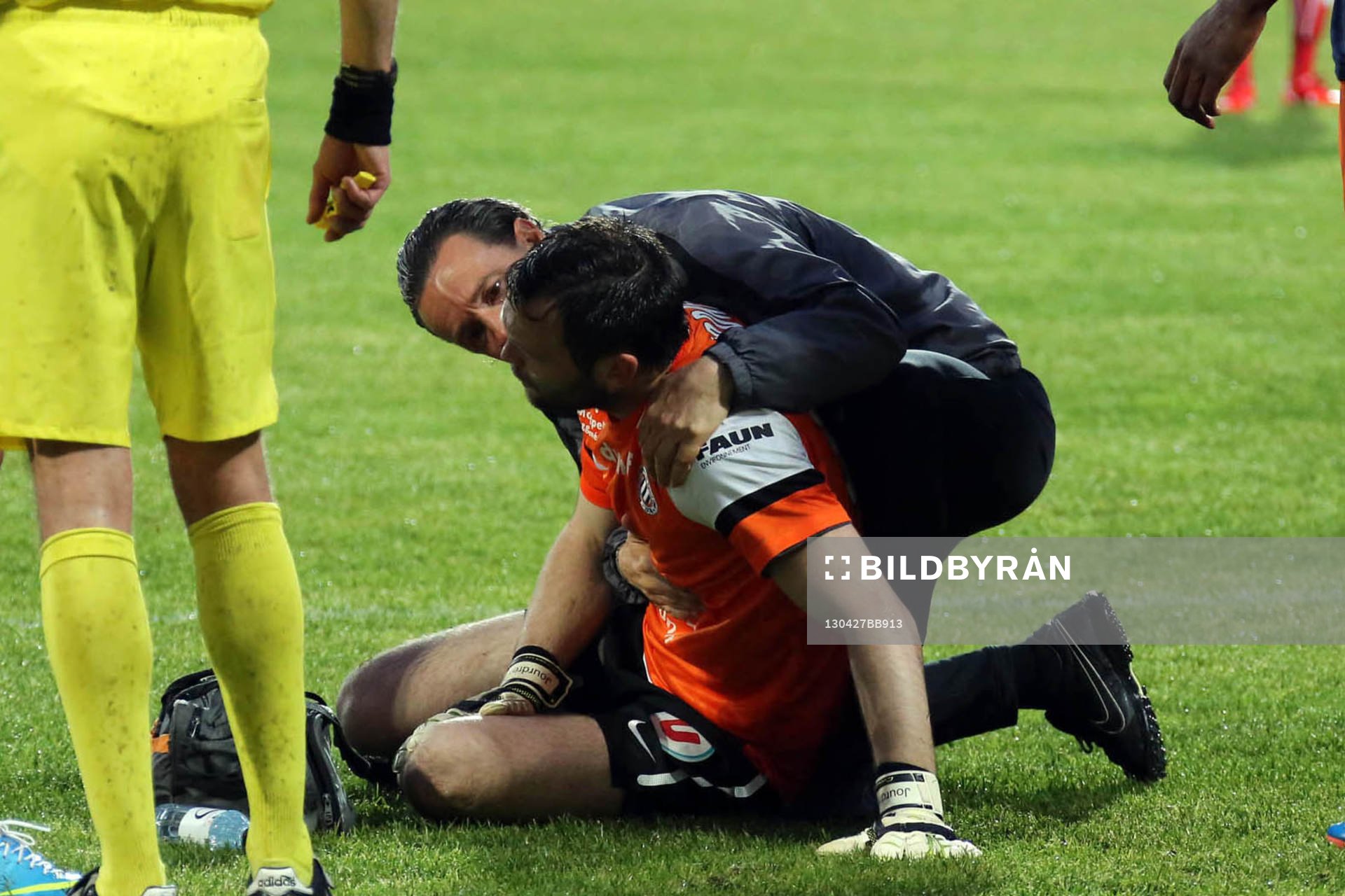 Blessure Geoffrey JOURDREN - 27.04.2013 - Ajaccio /
