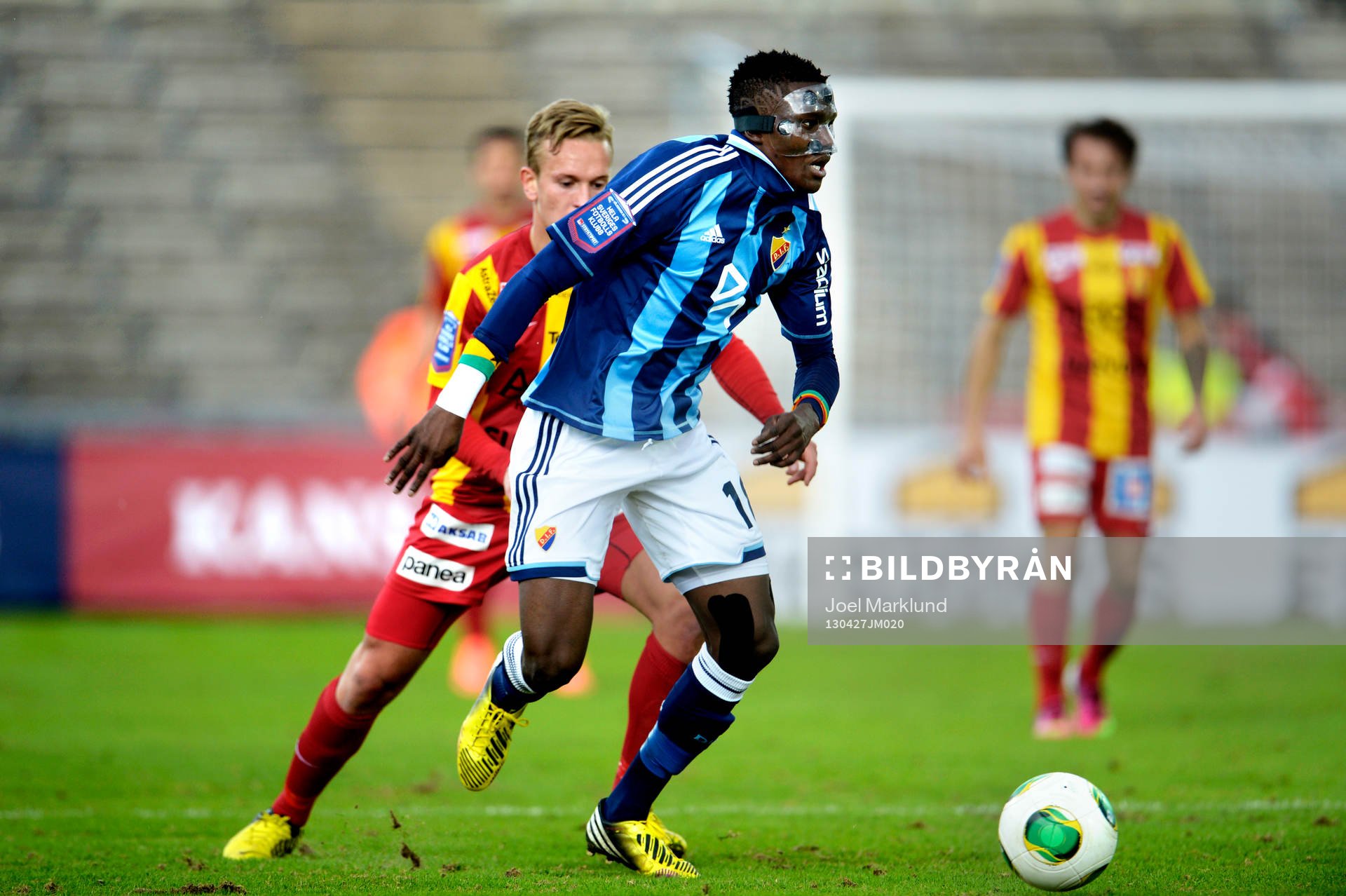 Daniel Amartey, Djurgården, spelar med ansiktsskydd