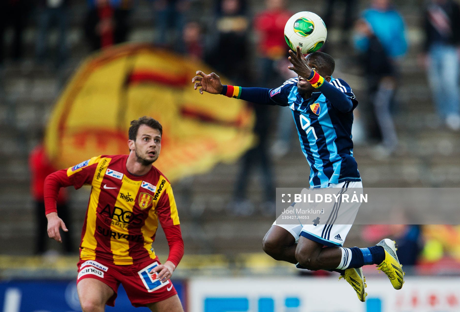 Yussif Chibsah, Djurgården, nickar bollen