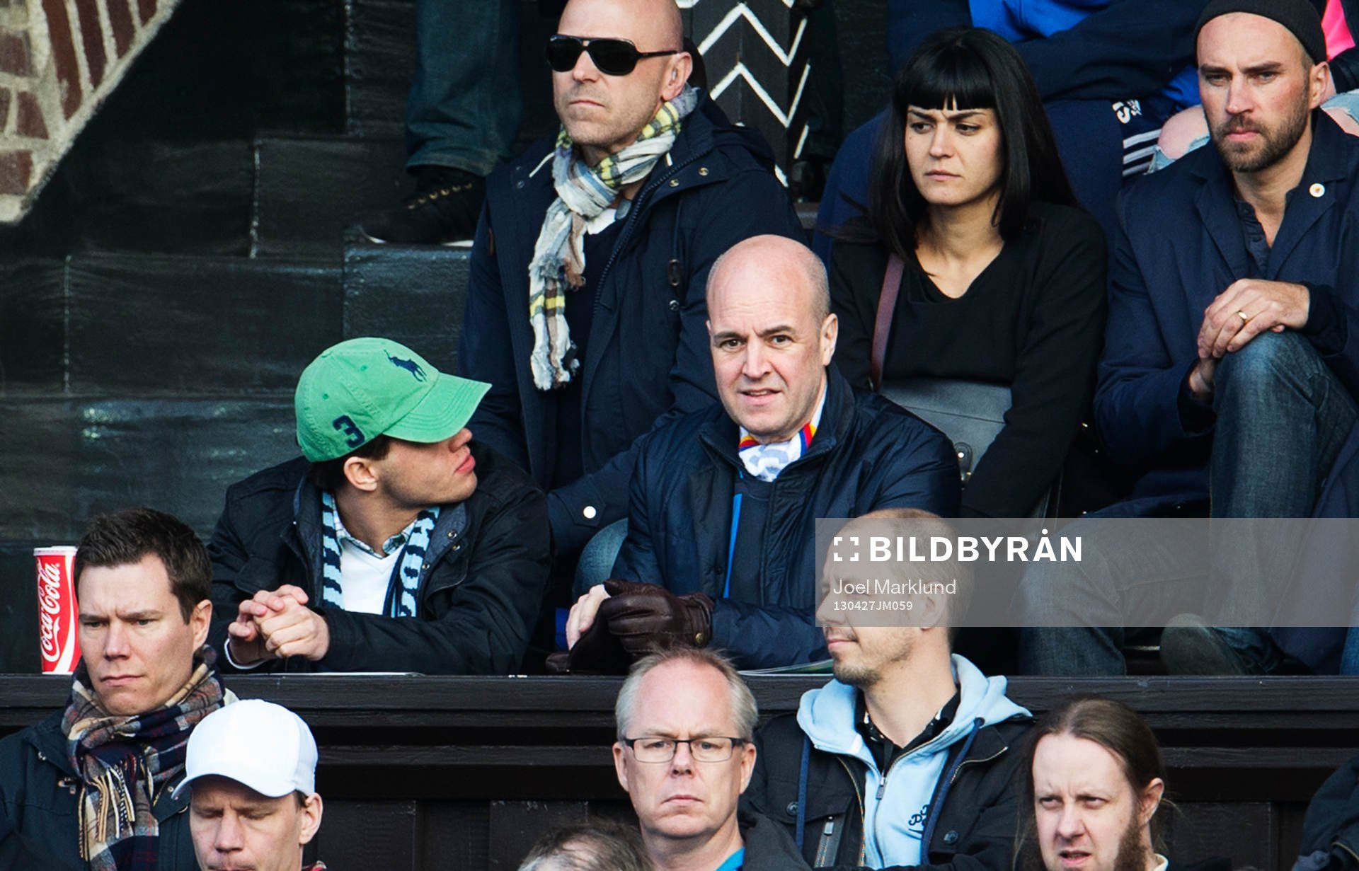 Statsminister Fredrik Reinfeldt följde matchen från