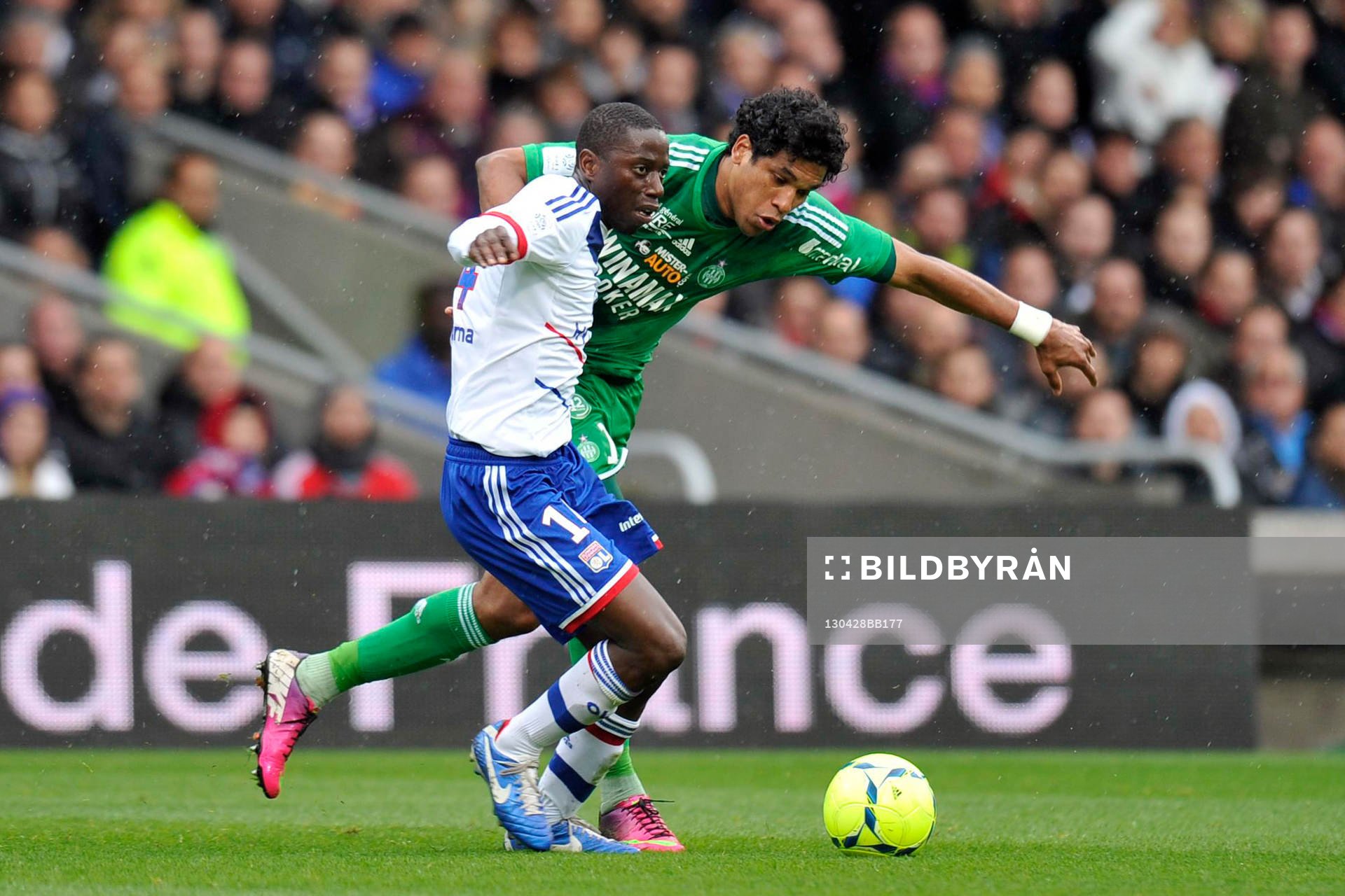  Fotboll, Franska ligan, Lyon - Saint Etienne: Mouhamadou DABO / BRANDAO - 28.04.2013 - Lyon / Saint Etienne - 34e journee de Ligue1