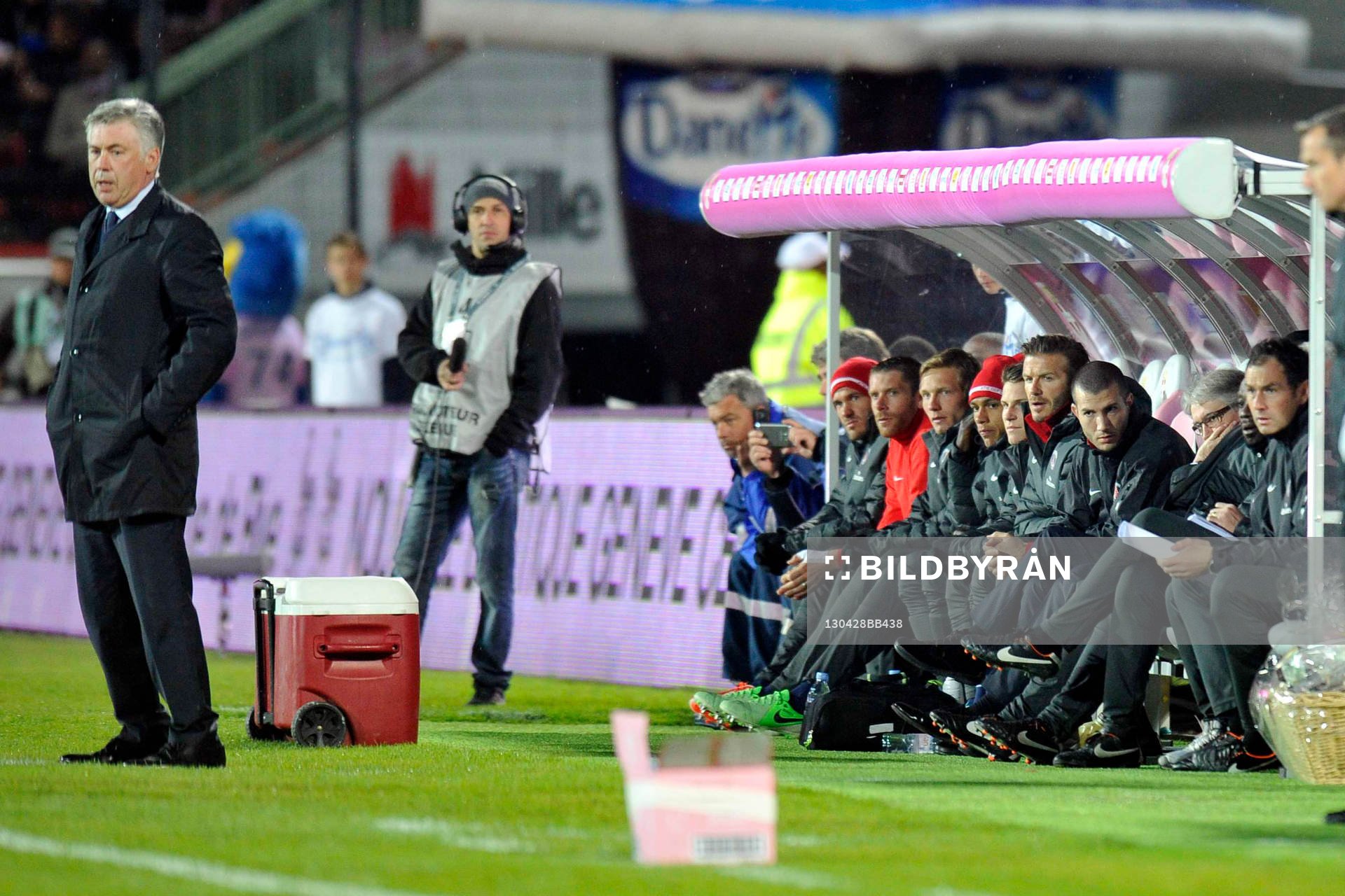 Carlo ANCELOTTI / David BECKHAM - 28.04.2013 - Evian Thonon