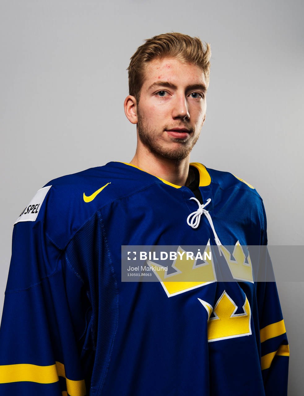 Inför VM i ishockey så poserar Petter Granberg, Sverige,