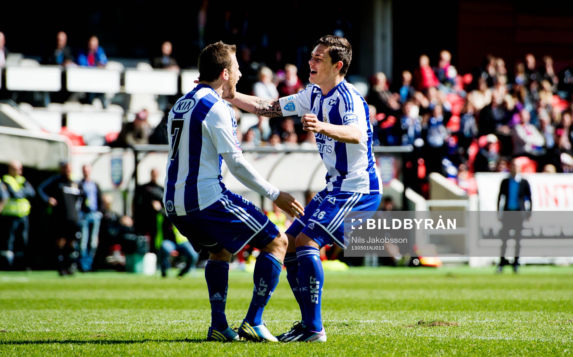 Tobias Hysén, David Moberg Karlsson, IFK Göteborg, jublar