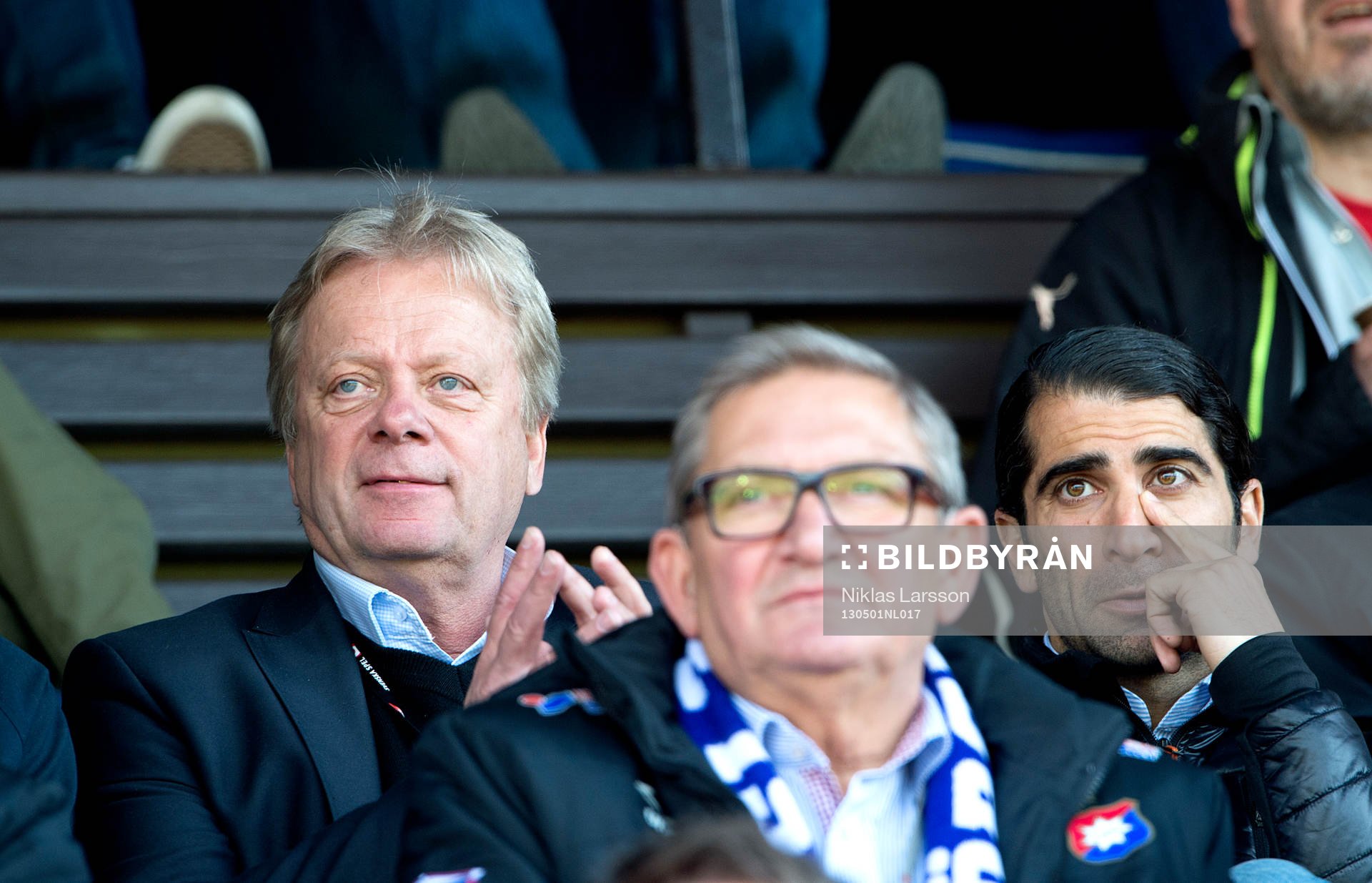 Fotboll, Svenska cupen, semifinal, Djurgården - Örgryte: Anders Grönhagen, sportchef Djurgården och Agbar Barsom.