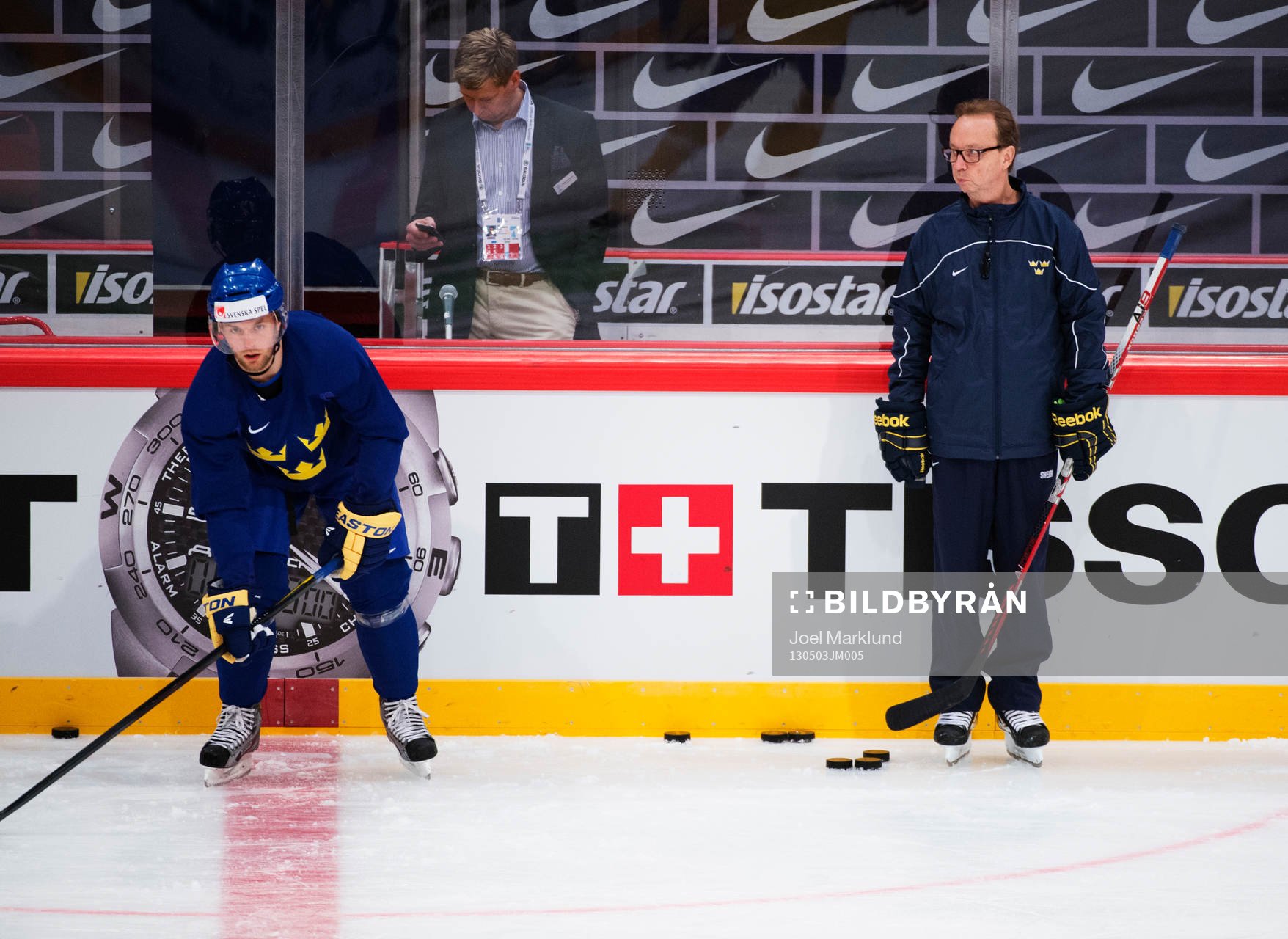 Fredrik Pettersson och förbundskapten Pär Mårts
