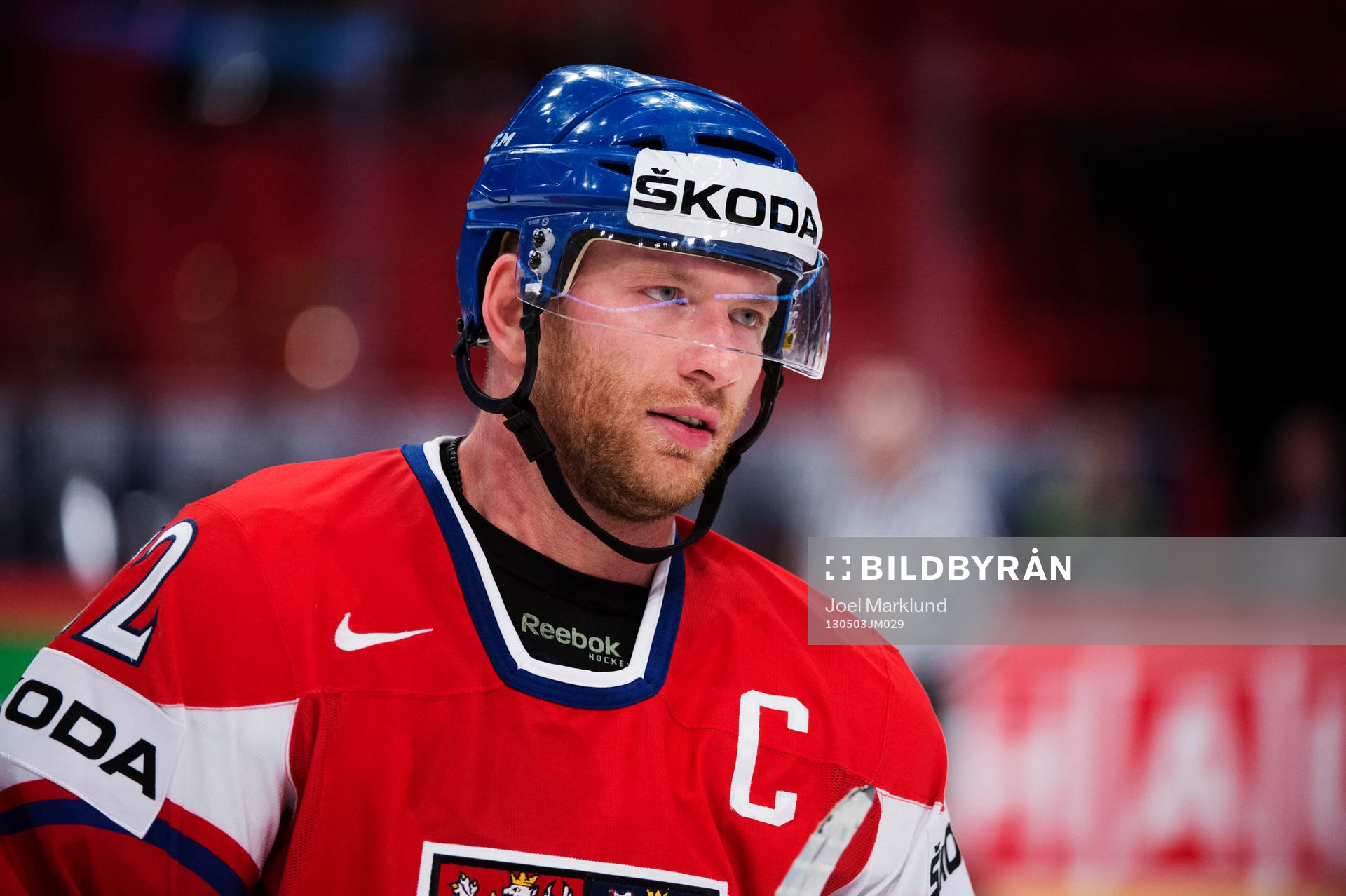 Tjeckiens Jiri Novotny i matchen mellan Tjeckien och