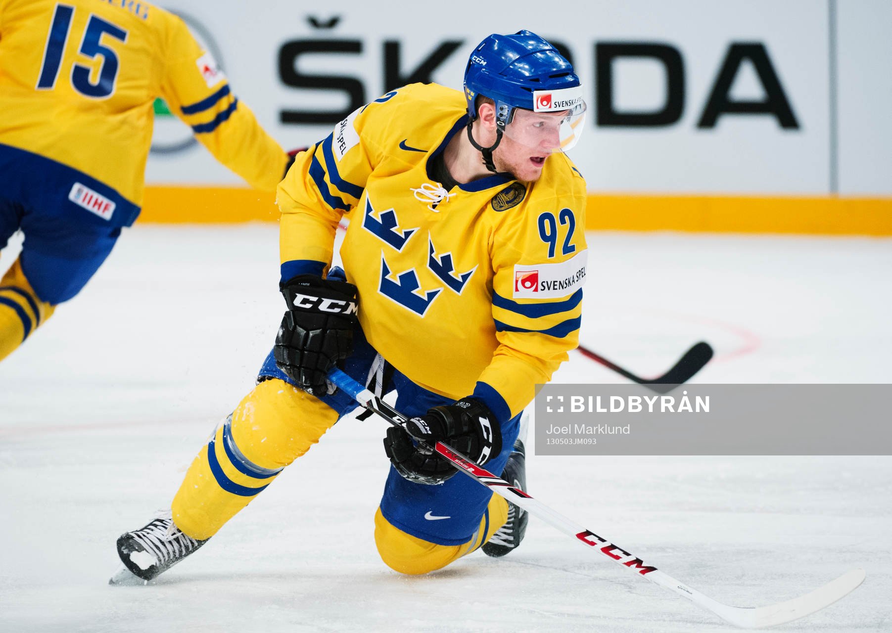 Gabriel Landeskog i matchen mellan Sverige och Schweiz