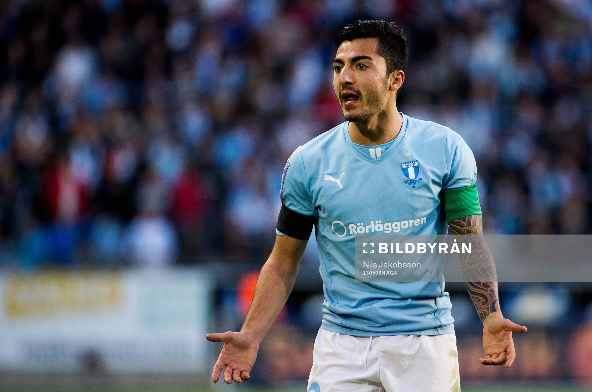 en frustrerad Jiloan Hamad, Malmö FF