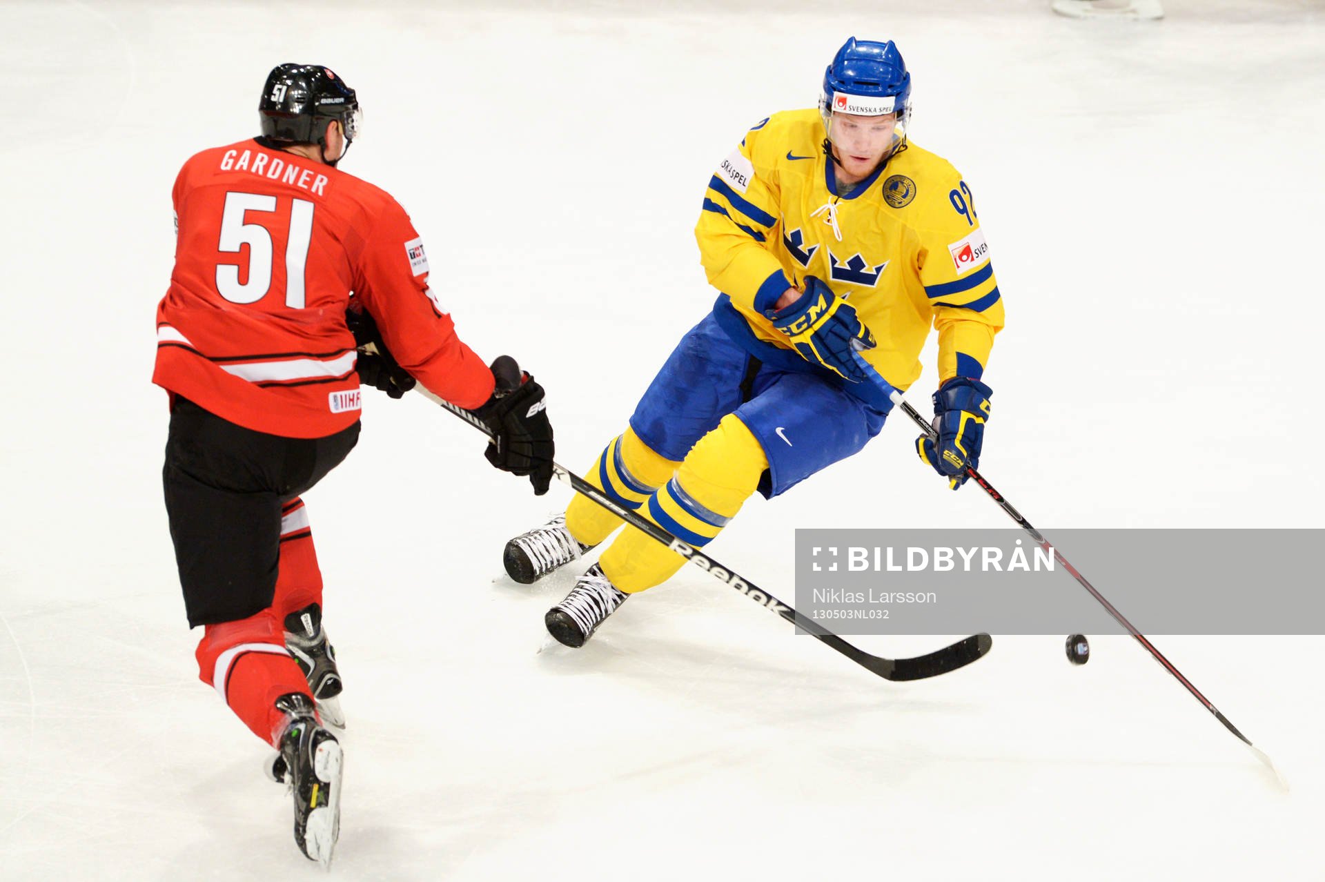 Gabriel Landeskog, Sverige i kamp om pucken med Ryan