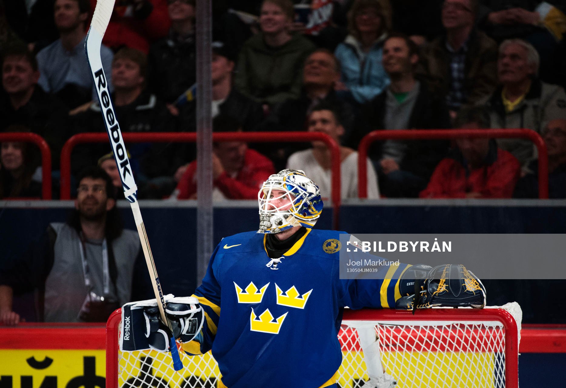 Sveriges målvakt Jhonas Enroth i matchen mellan Tjeckien