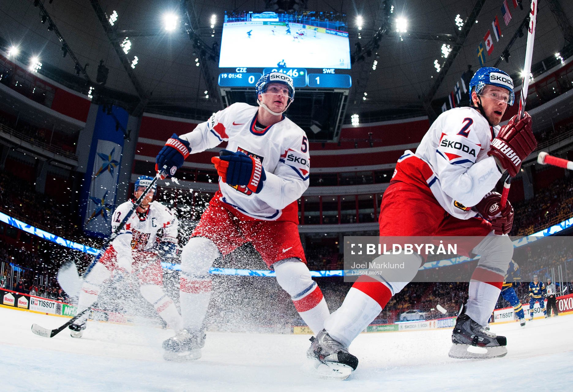 Tjeckiens Jiri Novotny, Ladislav Smid och Zbynek Michalek i
