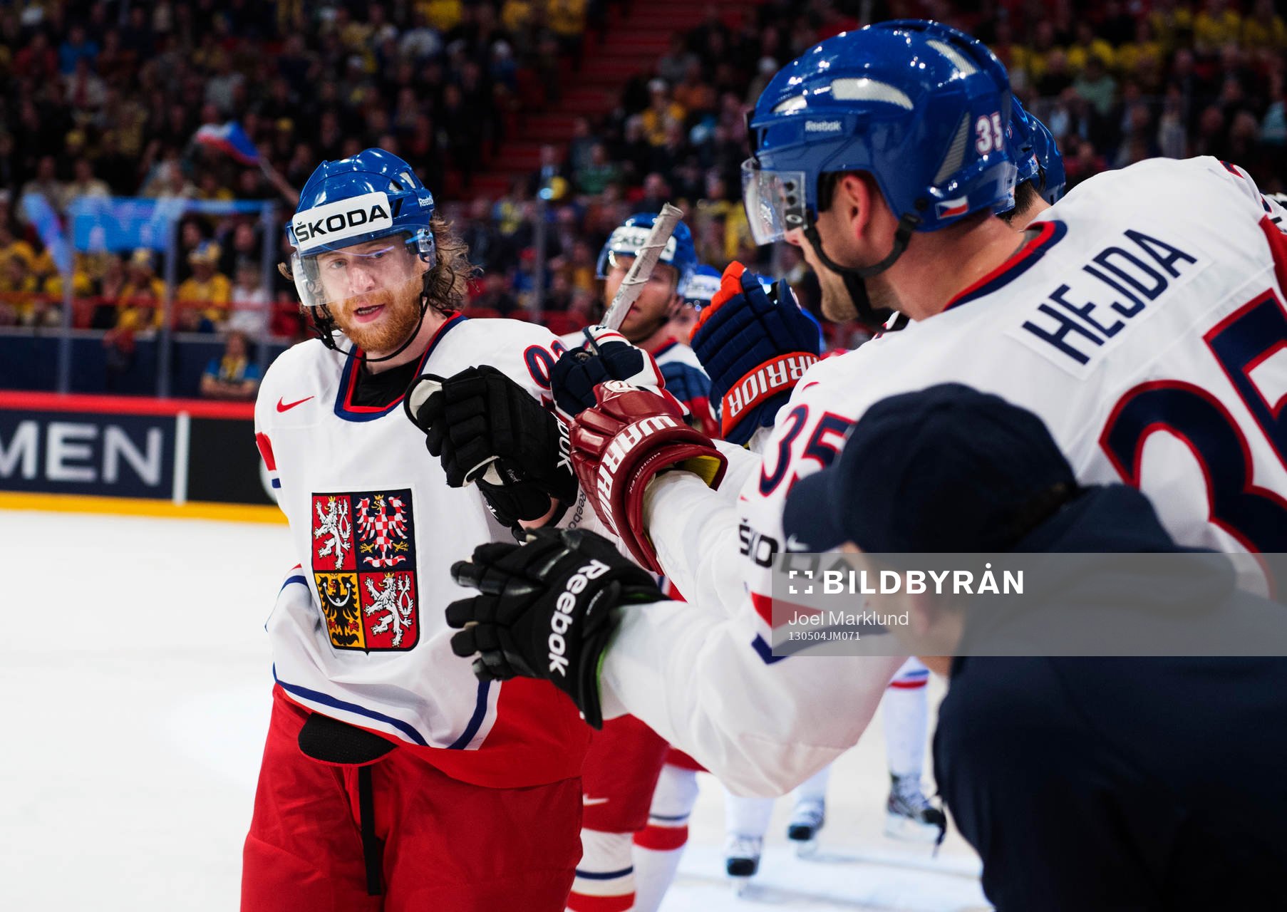Tjeckiens Jakub Voracek jublar