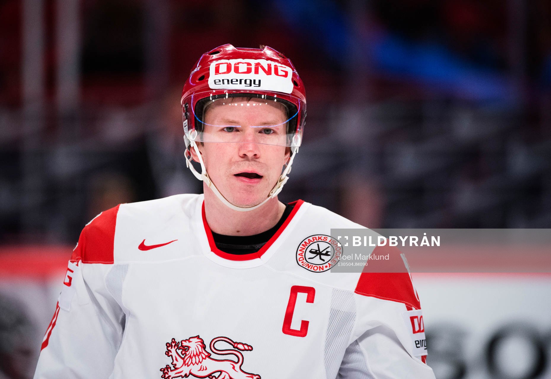 Danmarks Morten Green i matchen mellan Kanada och Danmark