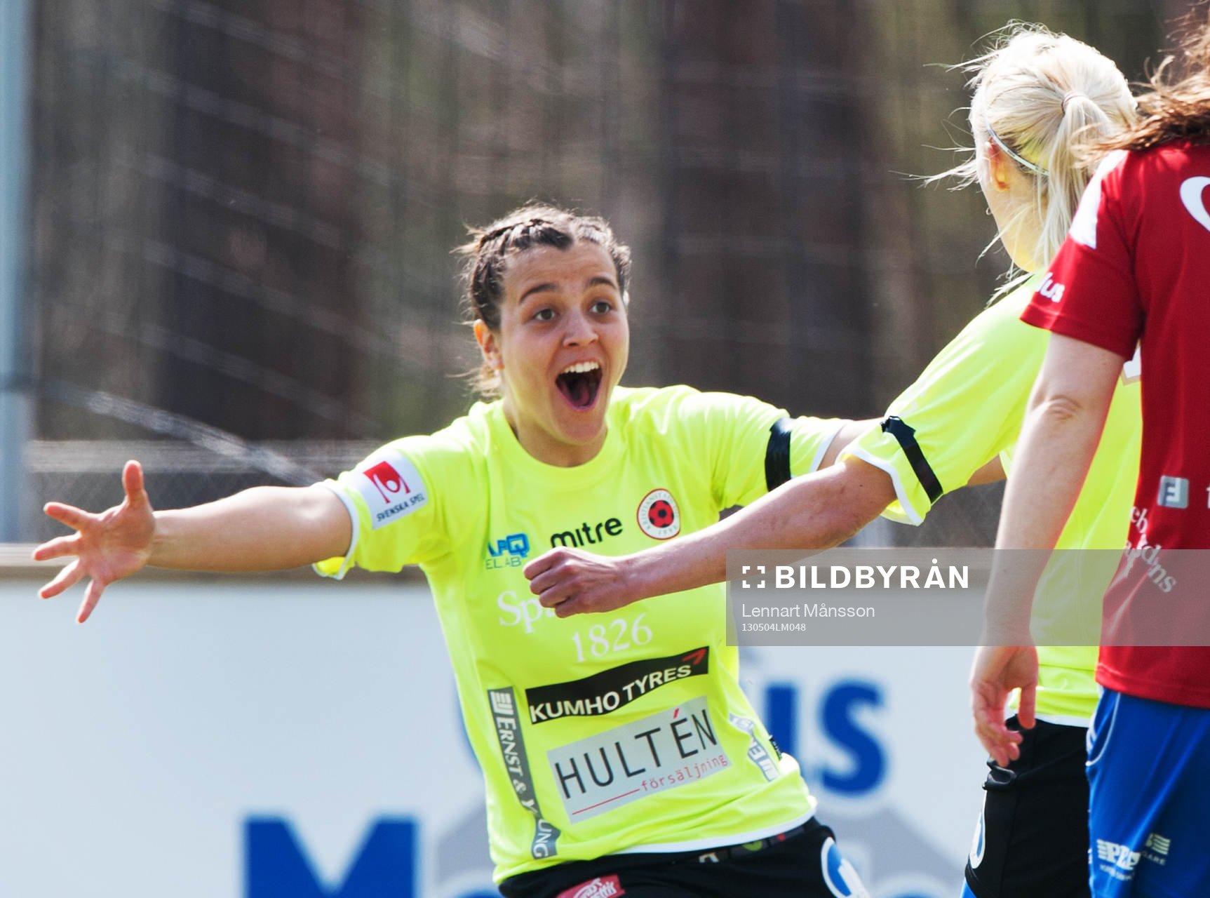 Fotboll, damallsvenskan, Vittsjö - Kristianstad: Marija Banusic, Kristianstad, jubel.