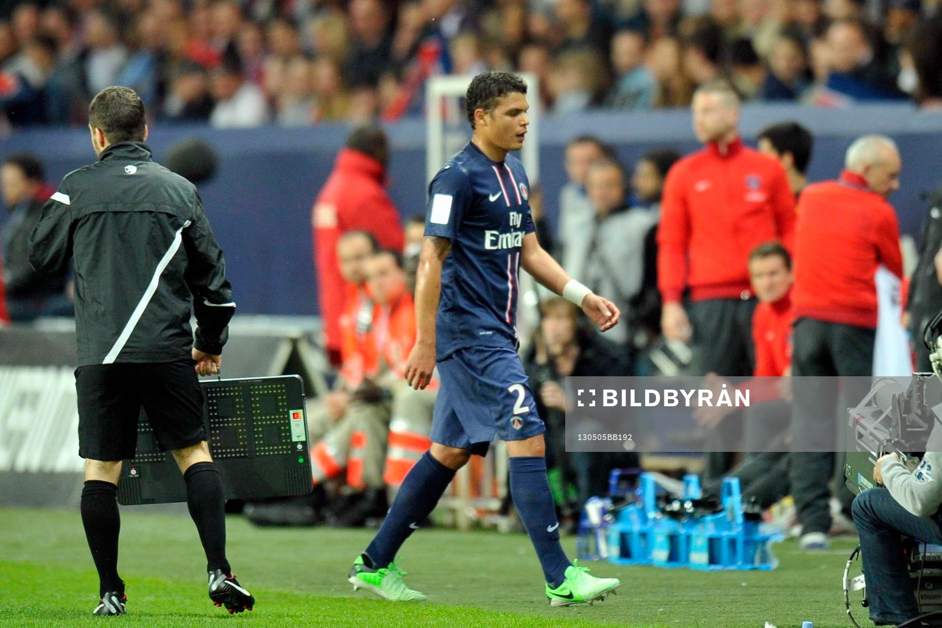 Expulsion Thiago SILVA - 05.05.2013 - PSG / Valenciennes -