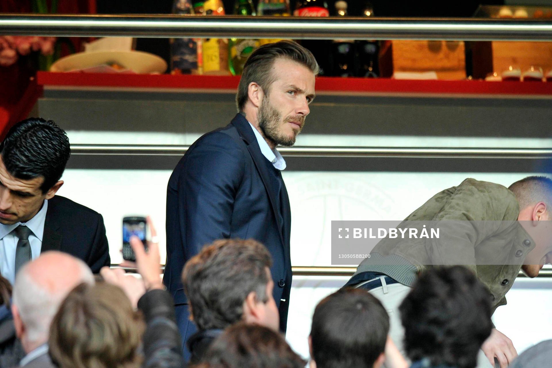 David BECKHAM EN TRIBUNE - 05.05.2013 - PSG / Valenciennes