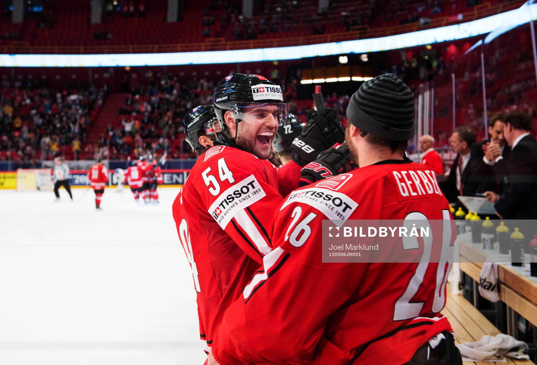 Schweiz Philippe Furrer och Martin Gerber jublar