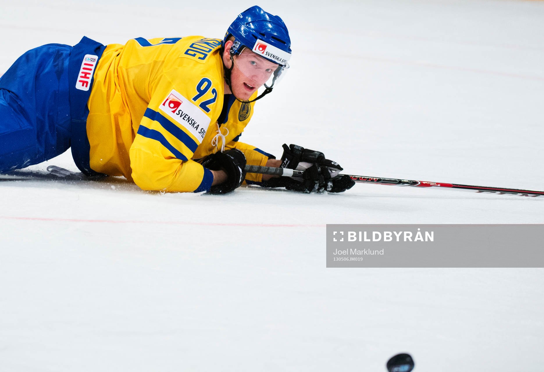 Sveriges Gabriel Landeskog förlorar kontrollen över