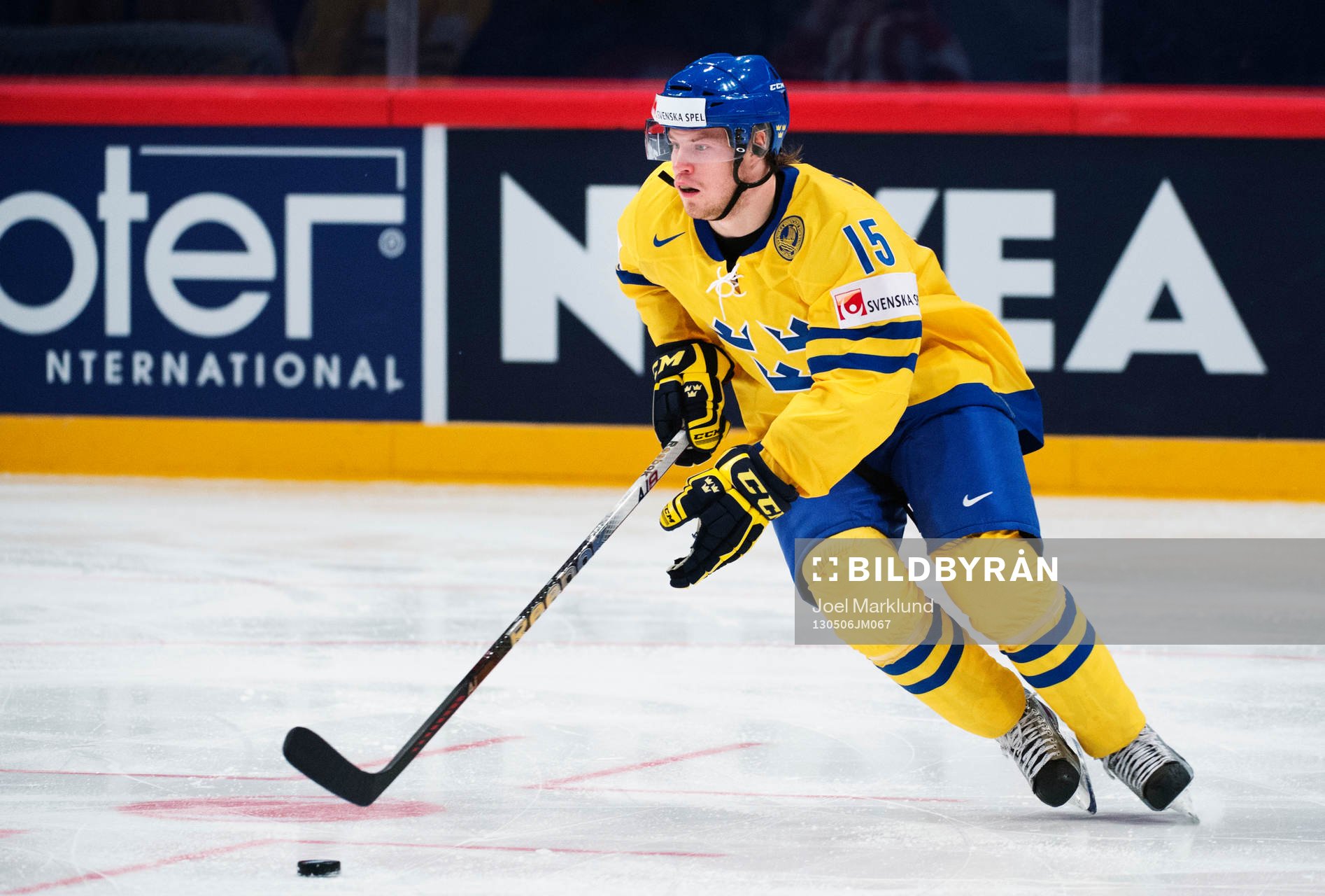 Oscar Lindberg i matchen mellan Sverige och Vitryssland