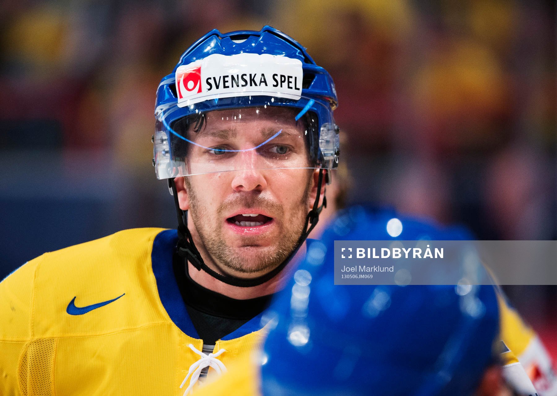 Joel Lundqvist i matchen mellan Sverige och Vitryssland