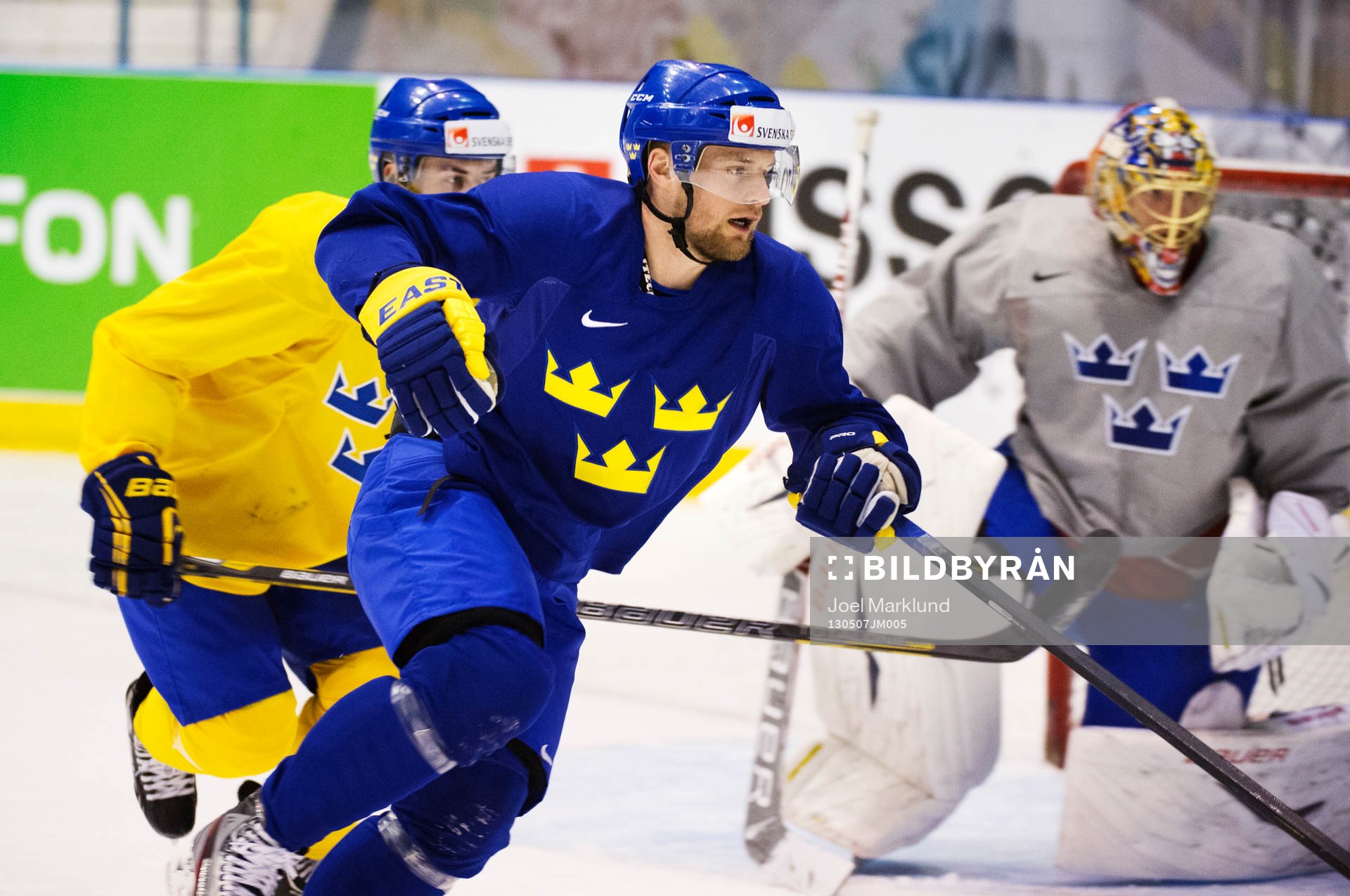 Fredrik Pettersson på Sveriges träning