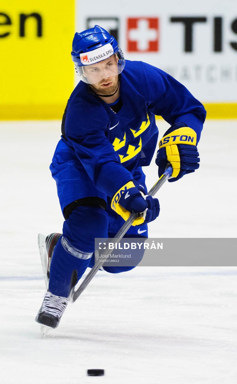 Fredrik Pettersson på Sveriges träning