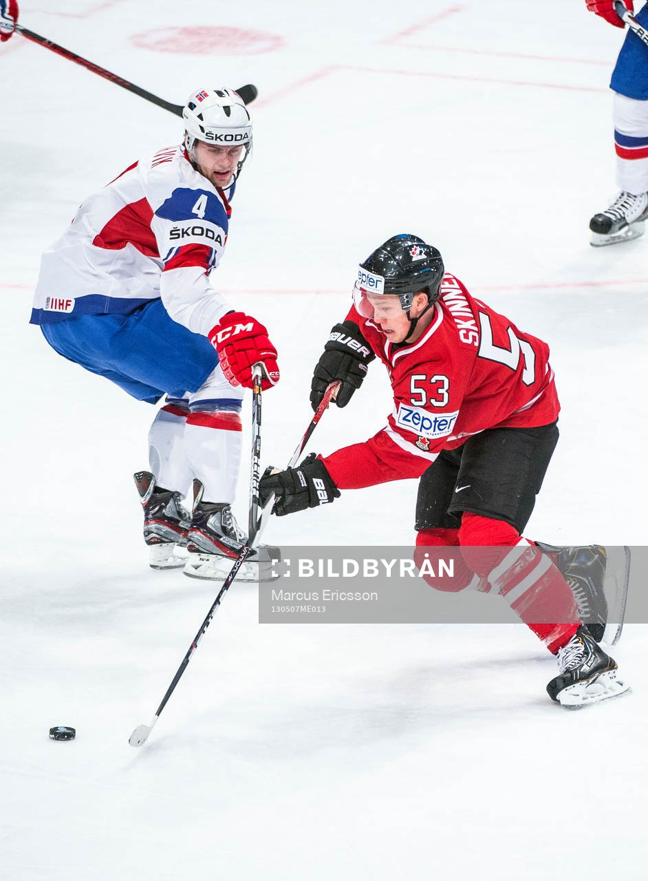 Norges Daniel Sorvik och Jeff SKinner, Kanada