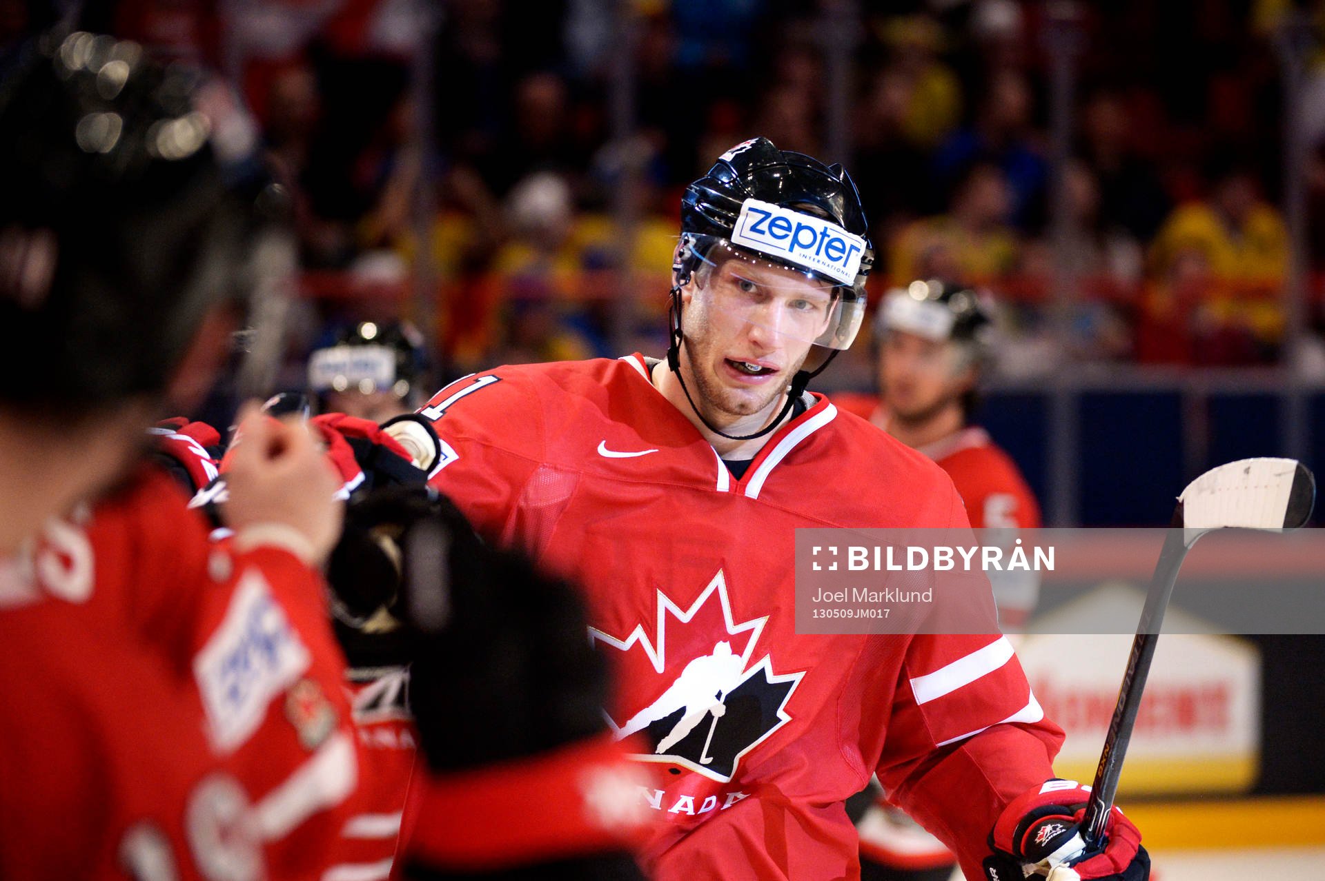 Kanadas Jordan Staal jublar