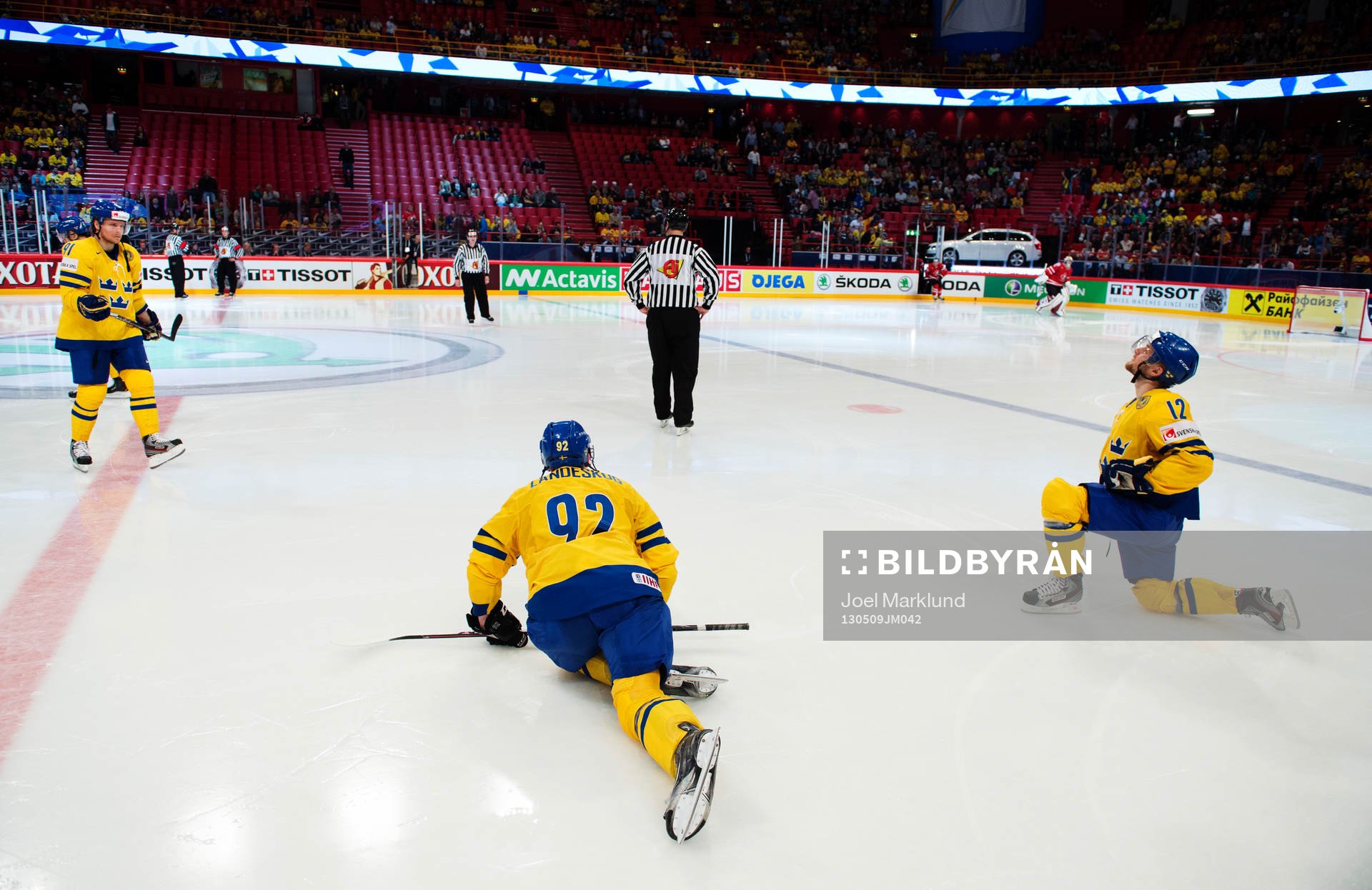 Sveriges Andreas Jämtin, Gabriel Landeskog och Fredrik