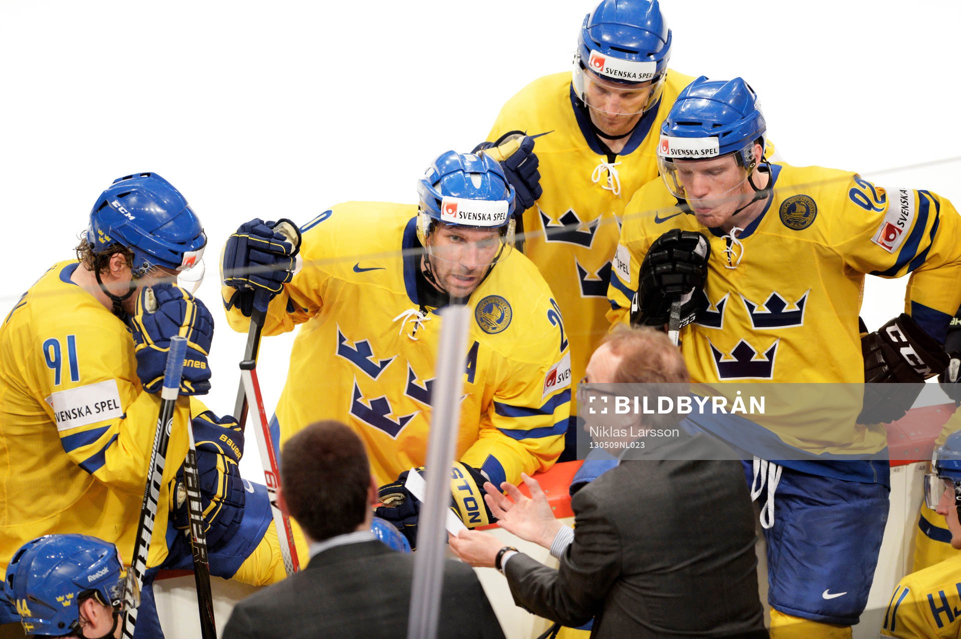 Sveriges Andreas Jämtin, Joel Lundqvist (mitten), Simon