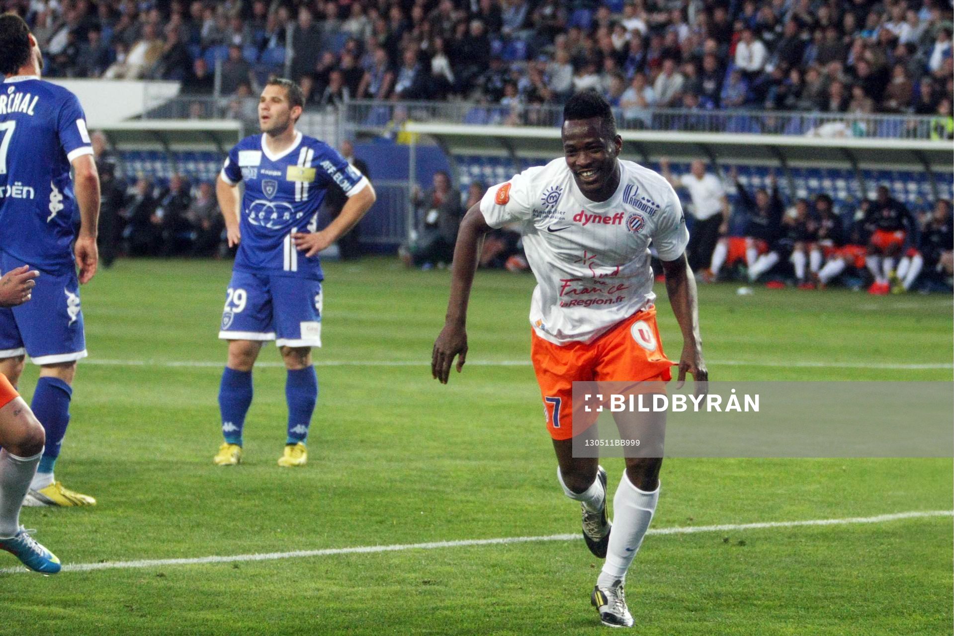 Joie de John UTAKA - 11.05.2013 - Bastia / Montpellier -