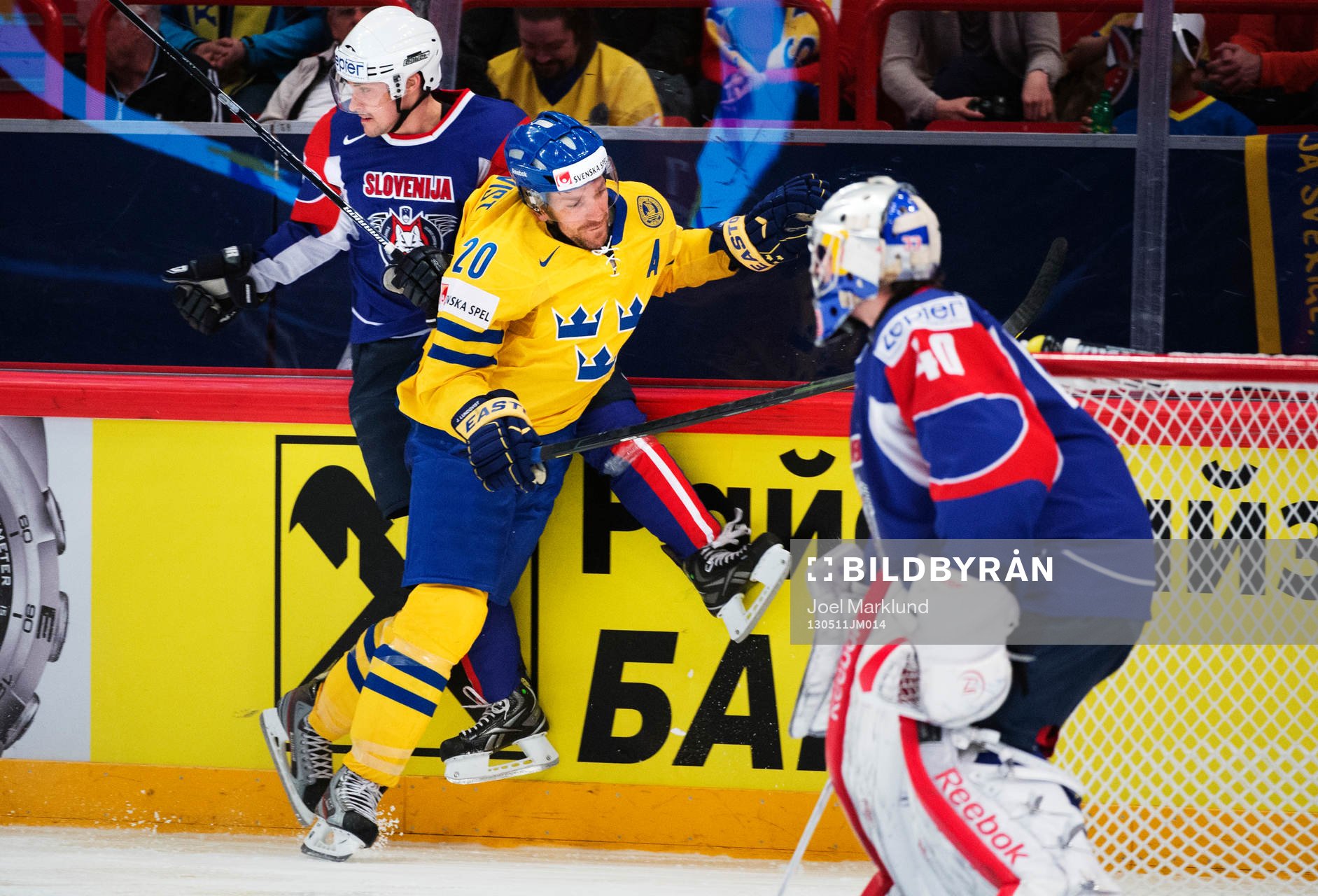 Sloveniens Bostjan Golicic och Sveriges Joel Lundqvist