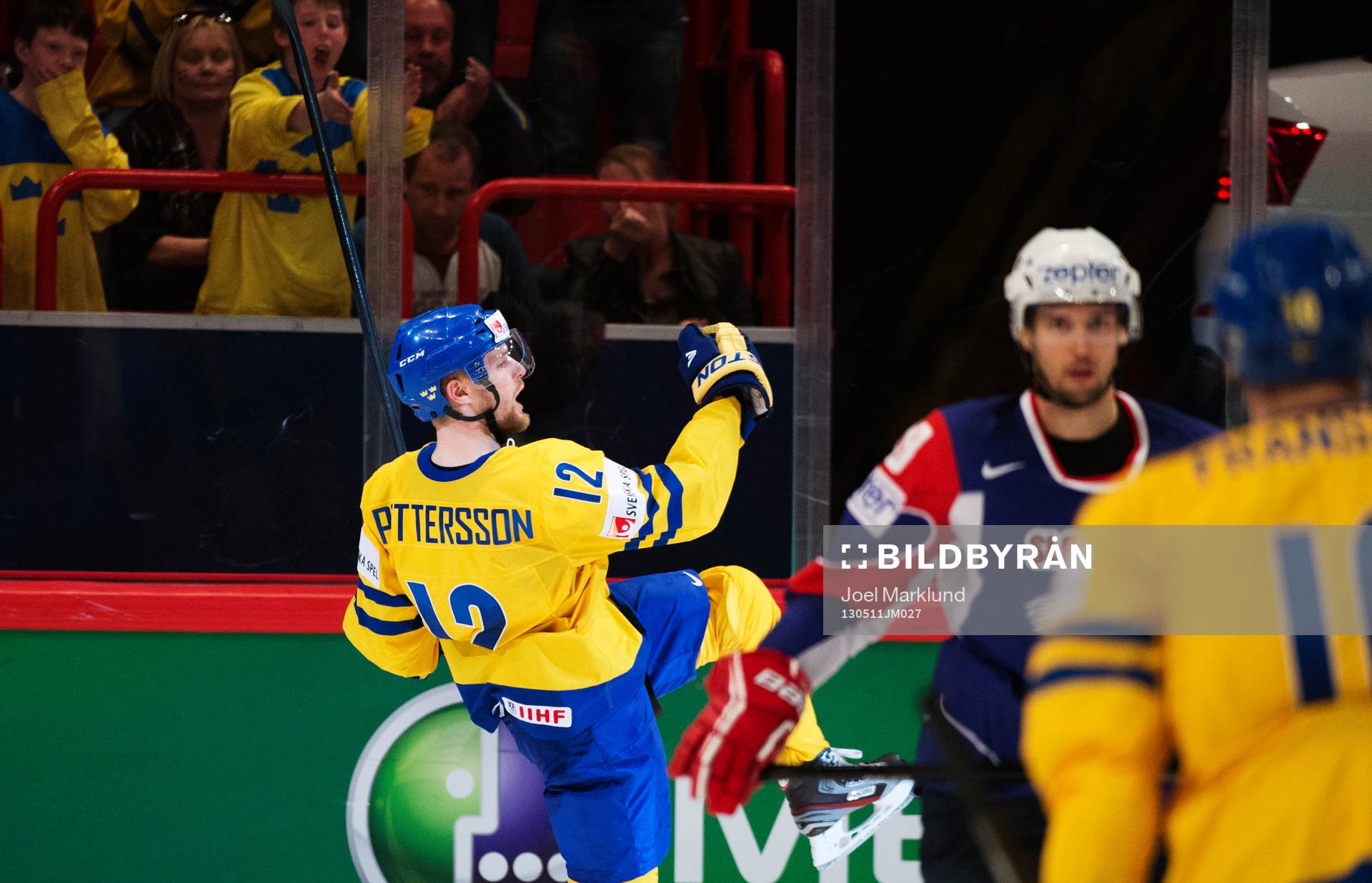 Sveriges Fredrik Pettersson jublar