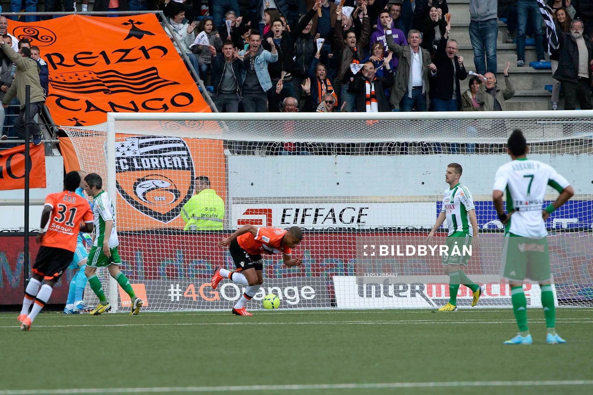 Joie de Kevin MONNET PAQUET - 12.05.2013 - Lorient / Saint