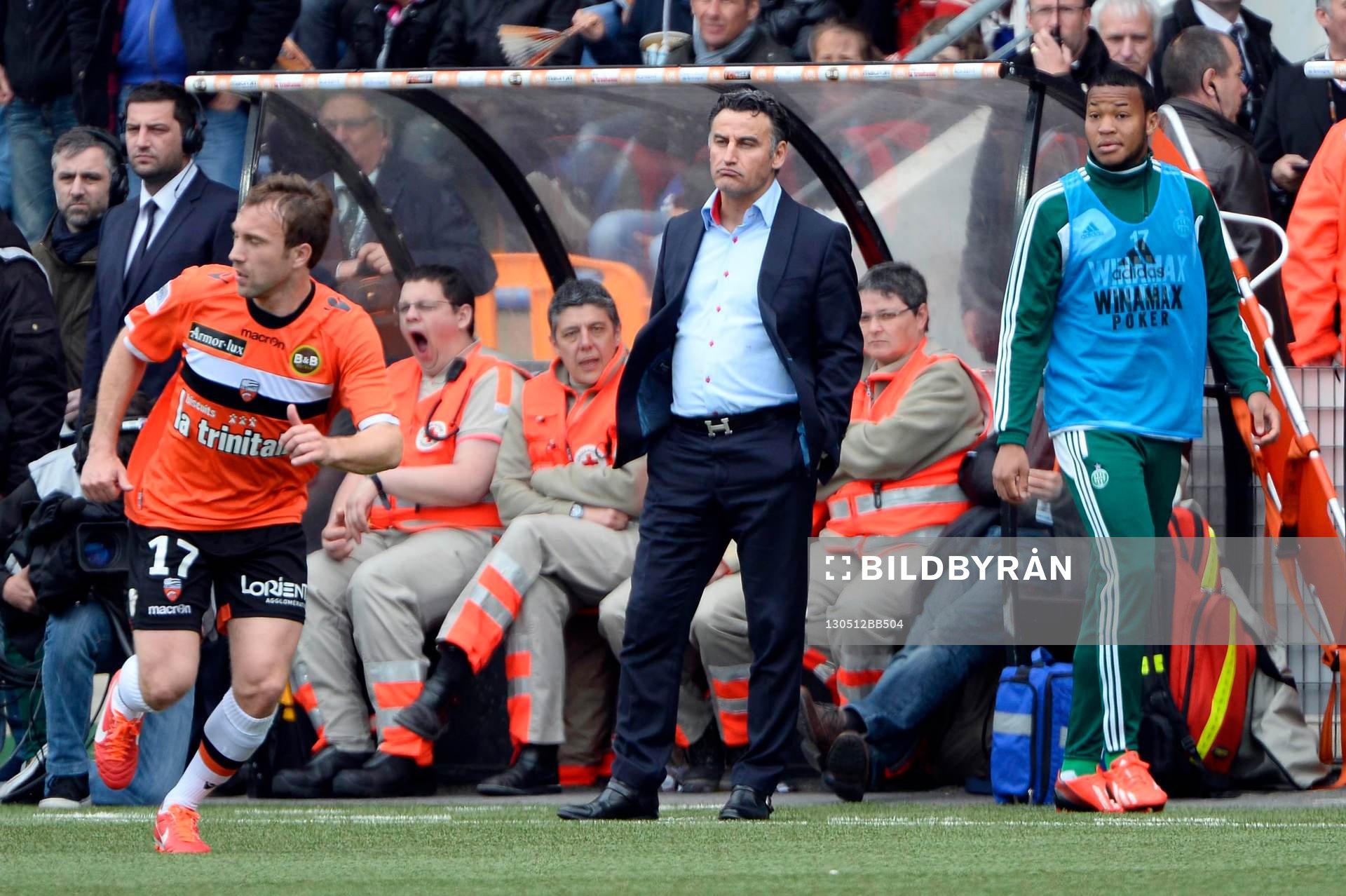  Fotboll, Franska ligan, Lorient - Saint: Christophe GALTIER - 12.05.2013 - Lorient / Saint Etienne - 36eme  Journee de Ligue 1 