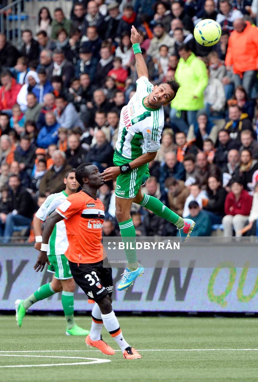  Fotboll, Franska ligan, Lorient - Saint: Pierre Emerick AUBAMEYANG - 12.05.2013 - Lorient / Saint Etienne - 36eme  Journee de Ligue 1 
