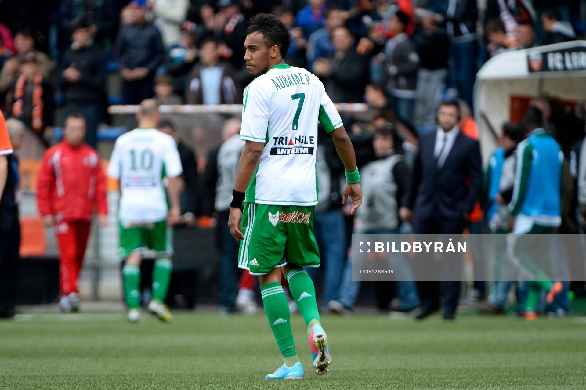  Fotboll, Franska ligan, Lorient - Saint: Pierre Emercick AUBAMEYANG - 12.05.2013 - Lorient / Saint Etienne - 36eme  Journee de Ligue 1 