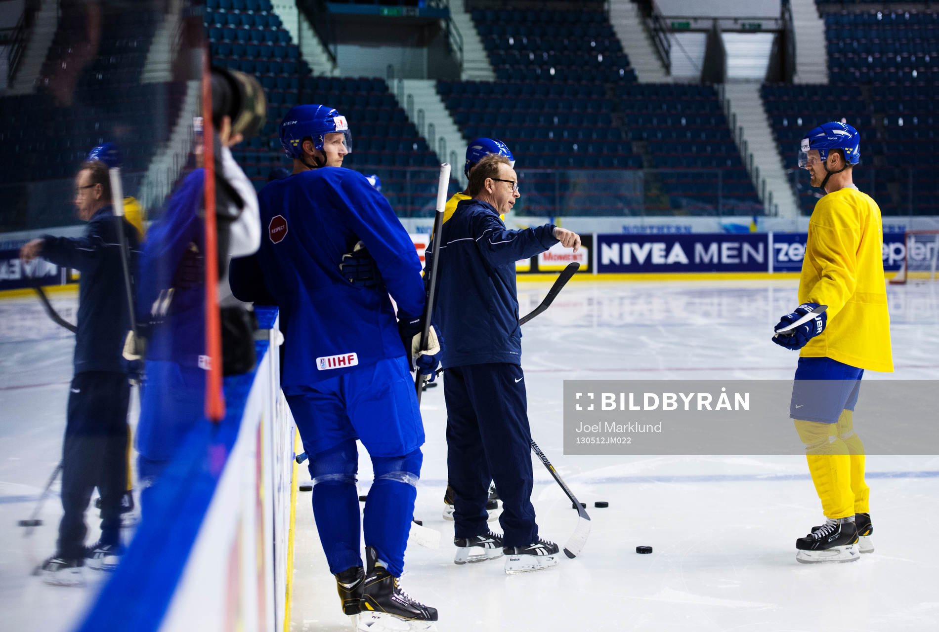 Alexander Edler, förbundskapten Pär Mårts och Henrik