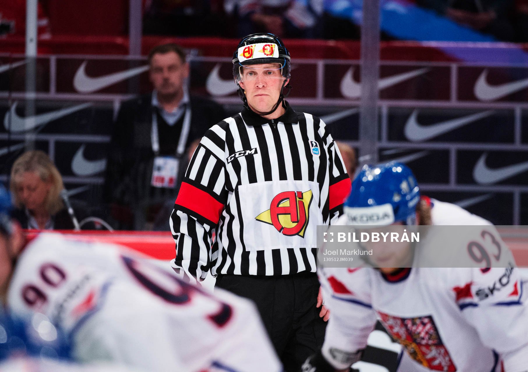 Domaren Morgan Johansson dömde i matchen mellan Kanada och