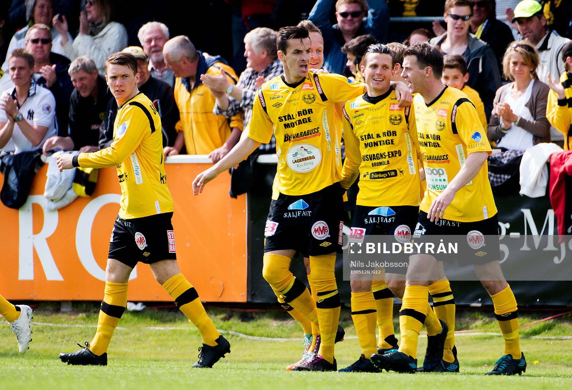 Haris Radetinac, Kristian Haynes, Mjällby, jublar