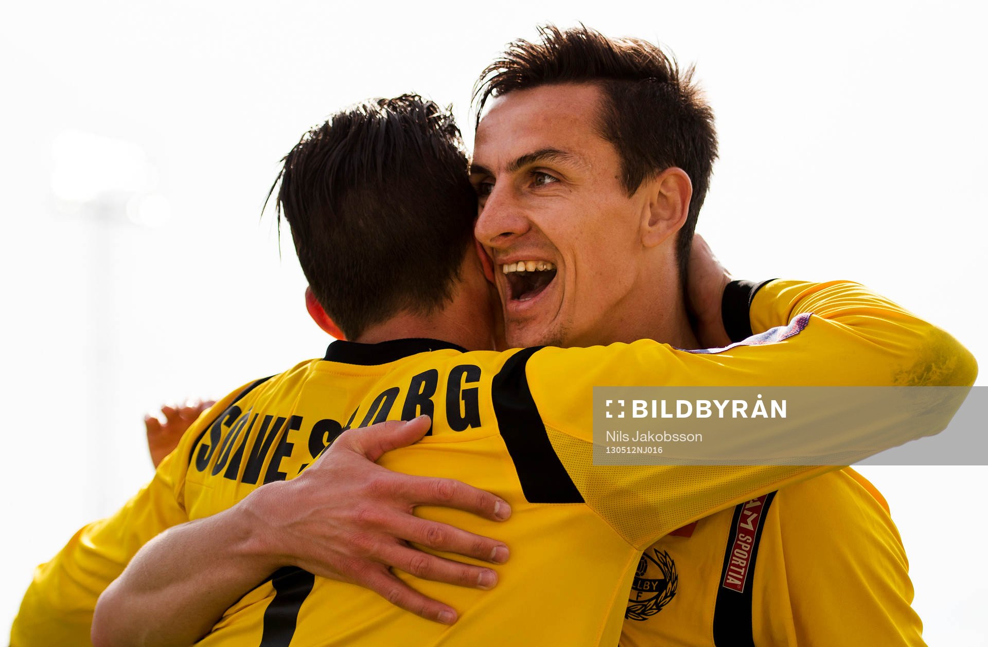 Haris Radetinac, Kristian Haynes, Mjällby, jublar