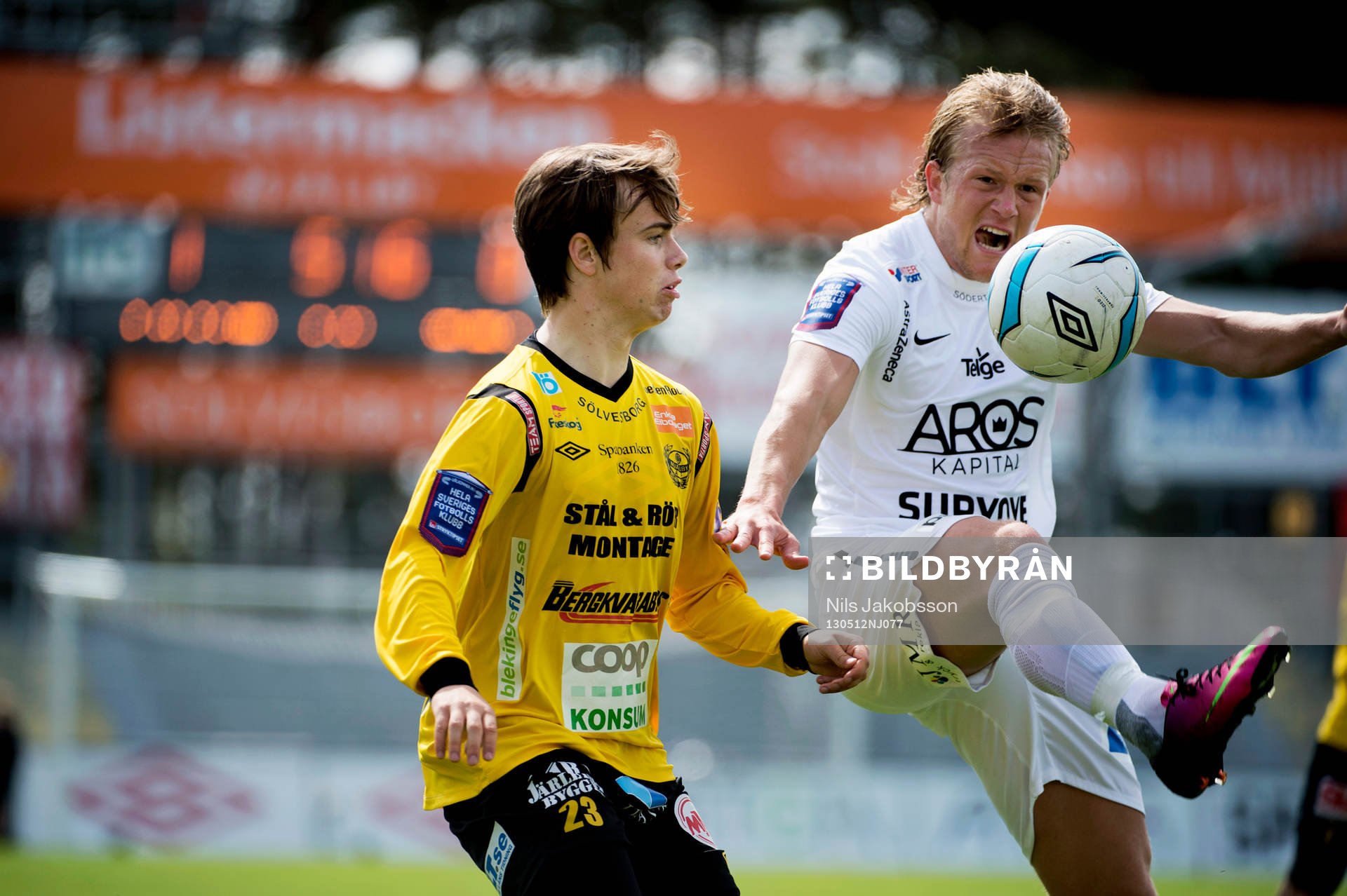 Andreas Blomqvist, Mjällby i kamp mot Haris Skenderovic,